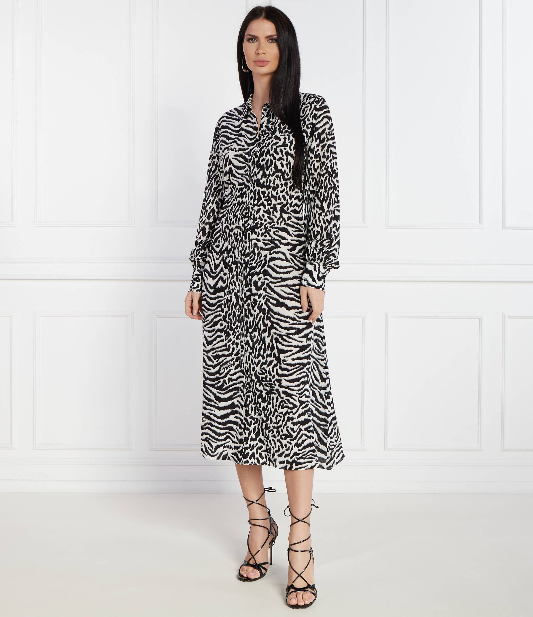 Karl Lagerfeld Rochie cu cordon animal print