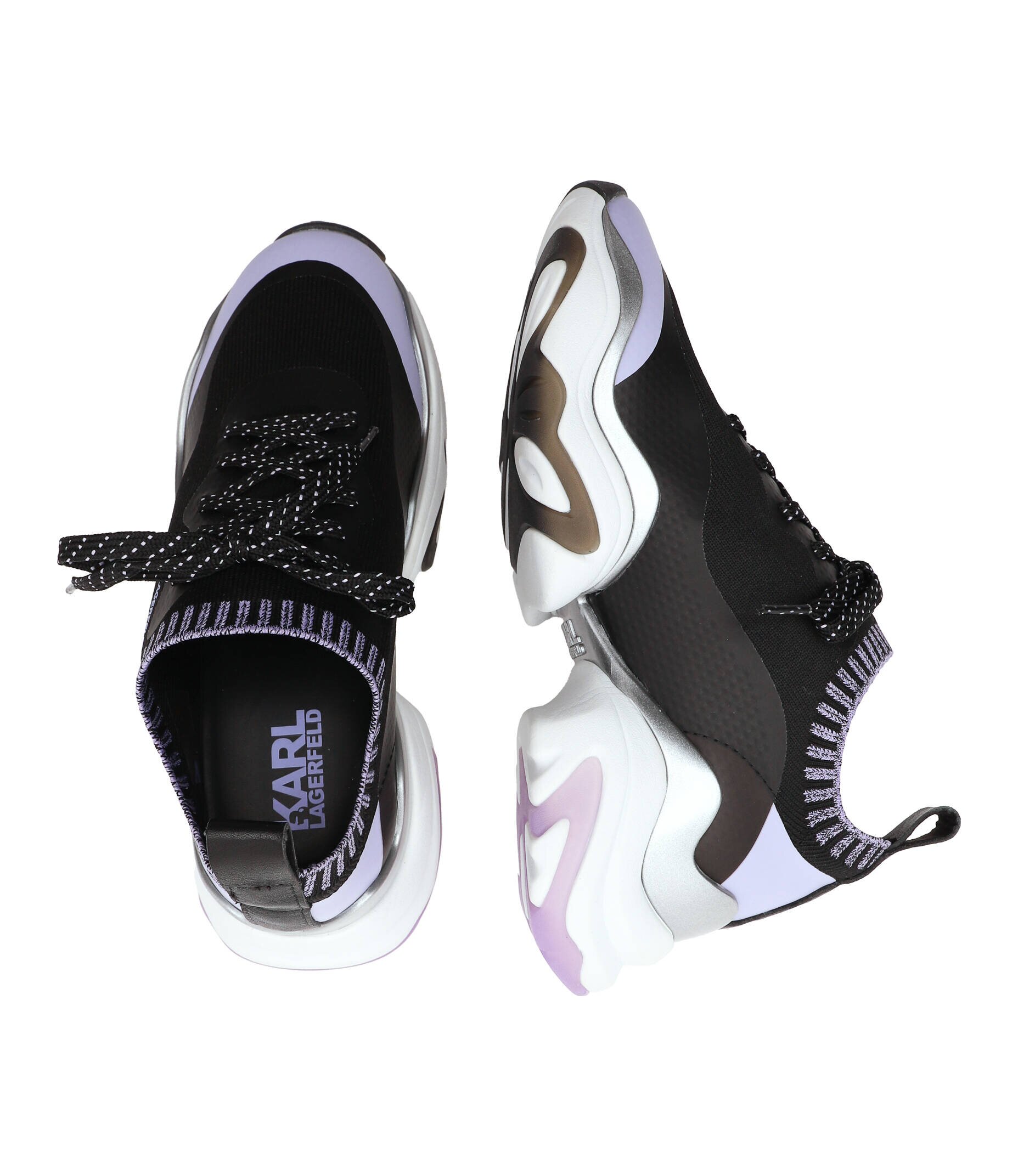 Karl Lagerfeld Sneakers Gemini Knit Sock Lo cu adaos de piele