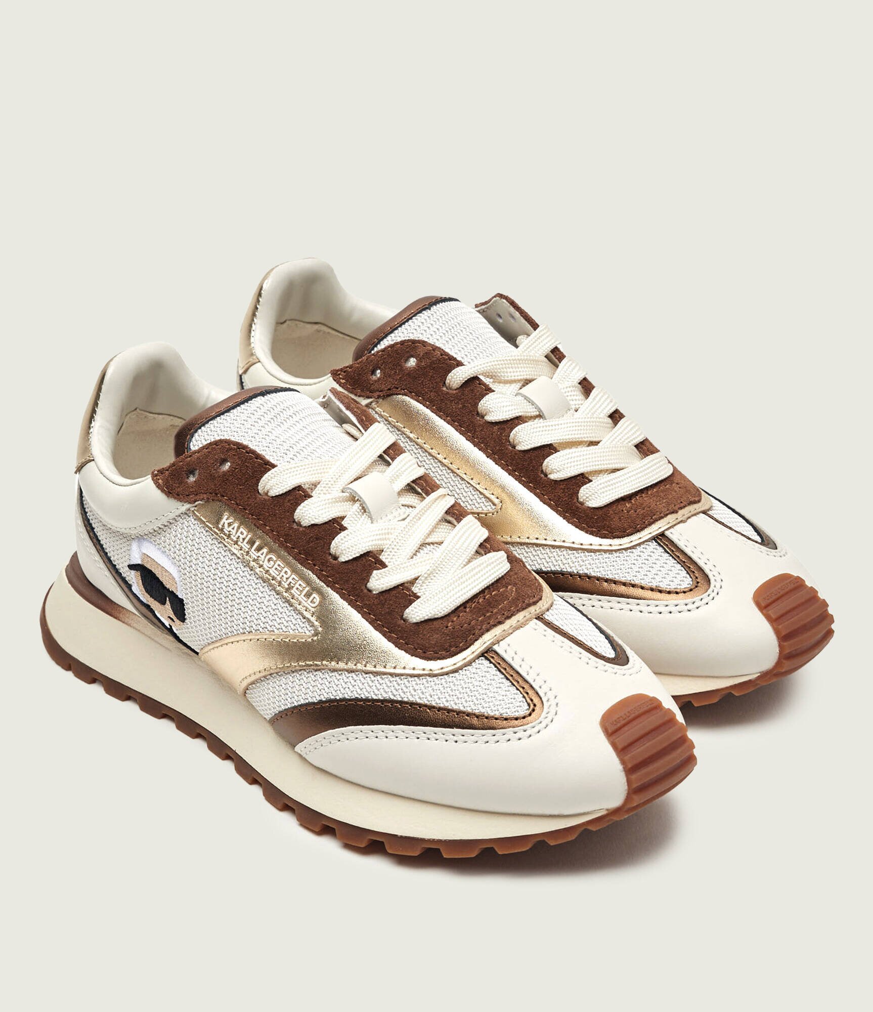 Karl Lagerfeld Sneakers KAIRO NFT cu adaos de piele | piele întoarsă