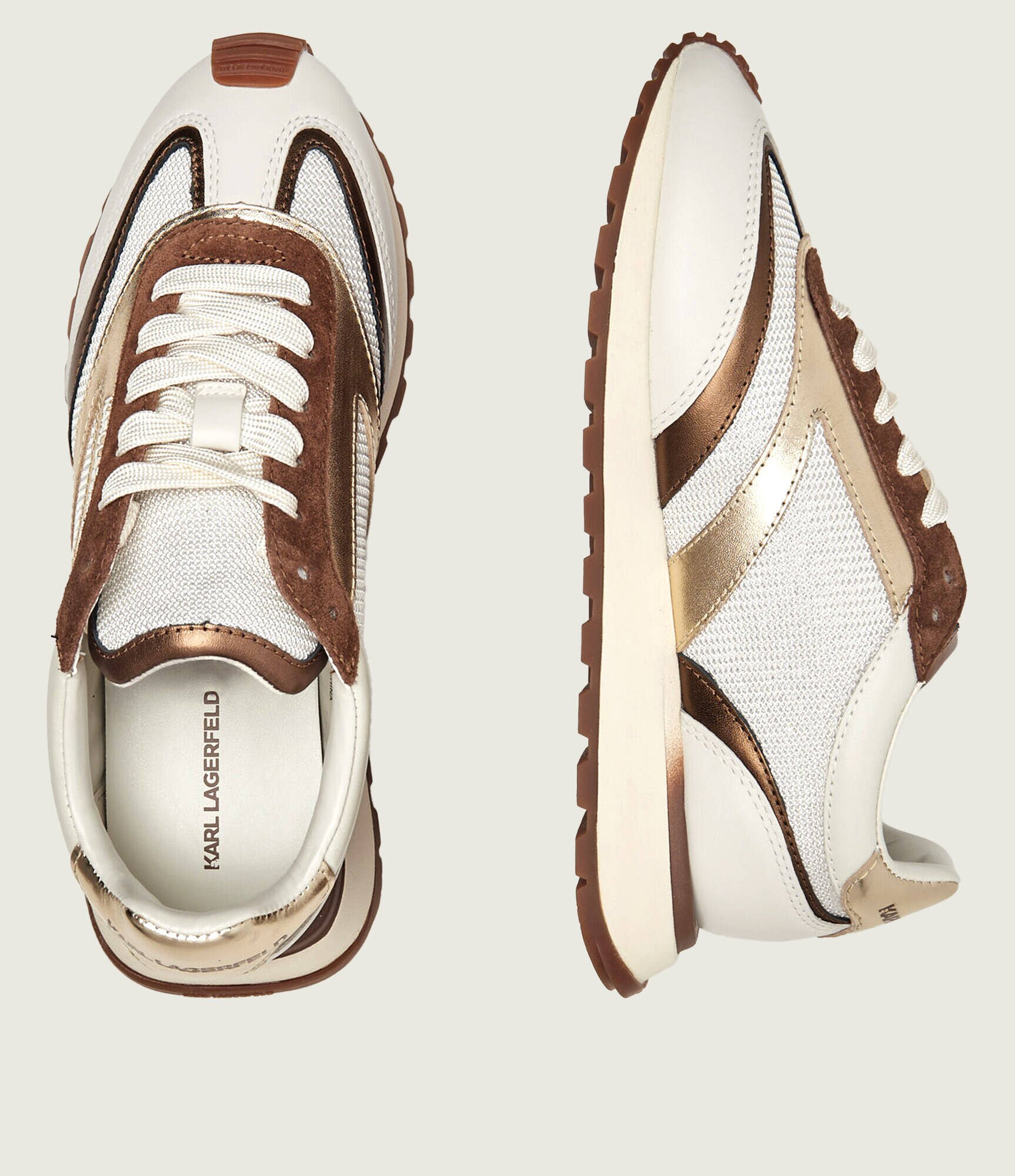 Karl Lagerfeld Sneakers KAIRO NFT cu adaos de piele | piele întoarsă