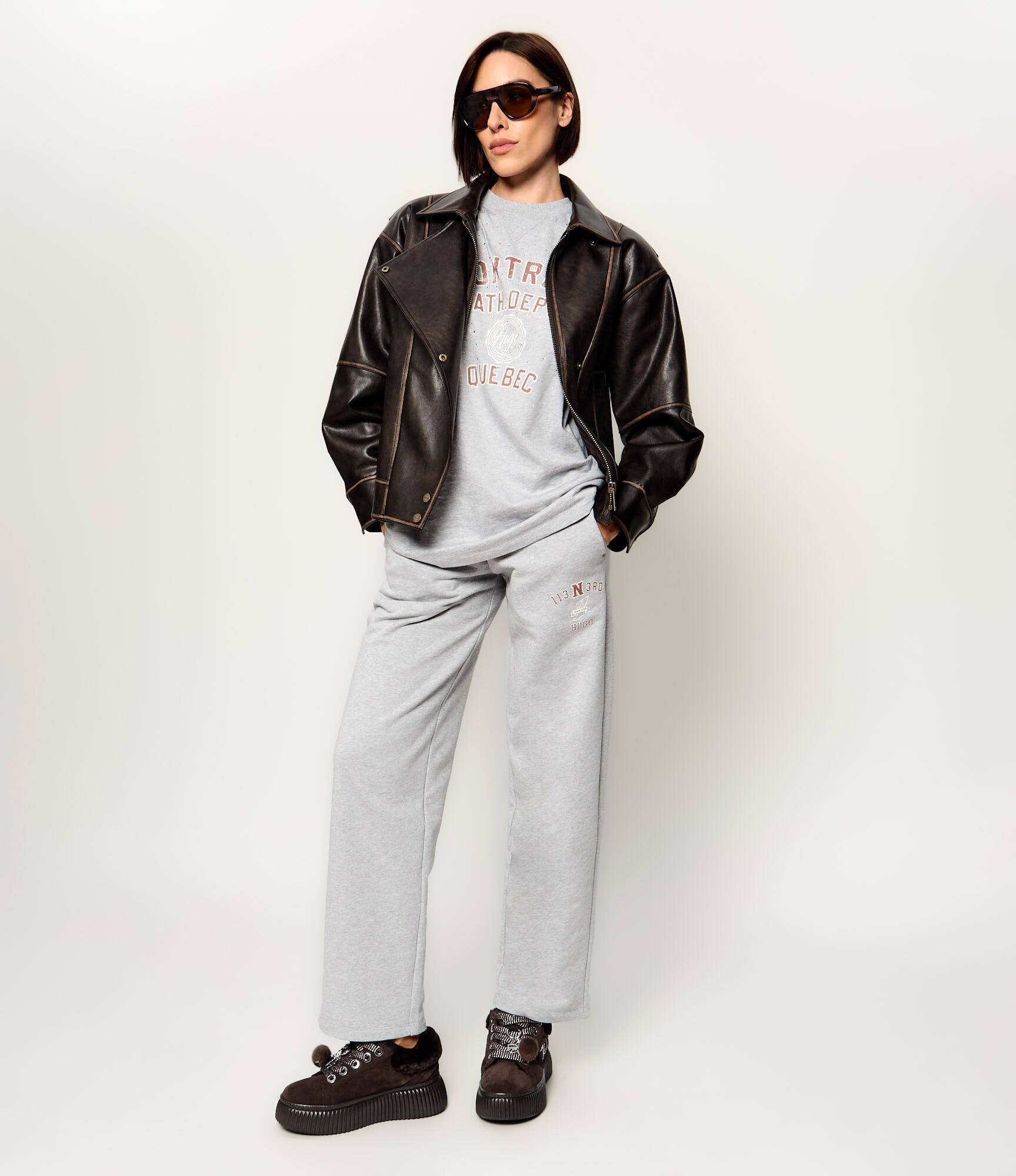 Karl Lagerfeld Sneakers Kreeper Lo Embro PomPom Lo | shearling | piele întoarsă