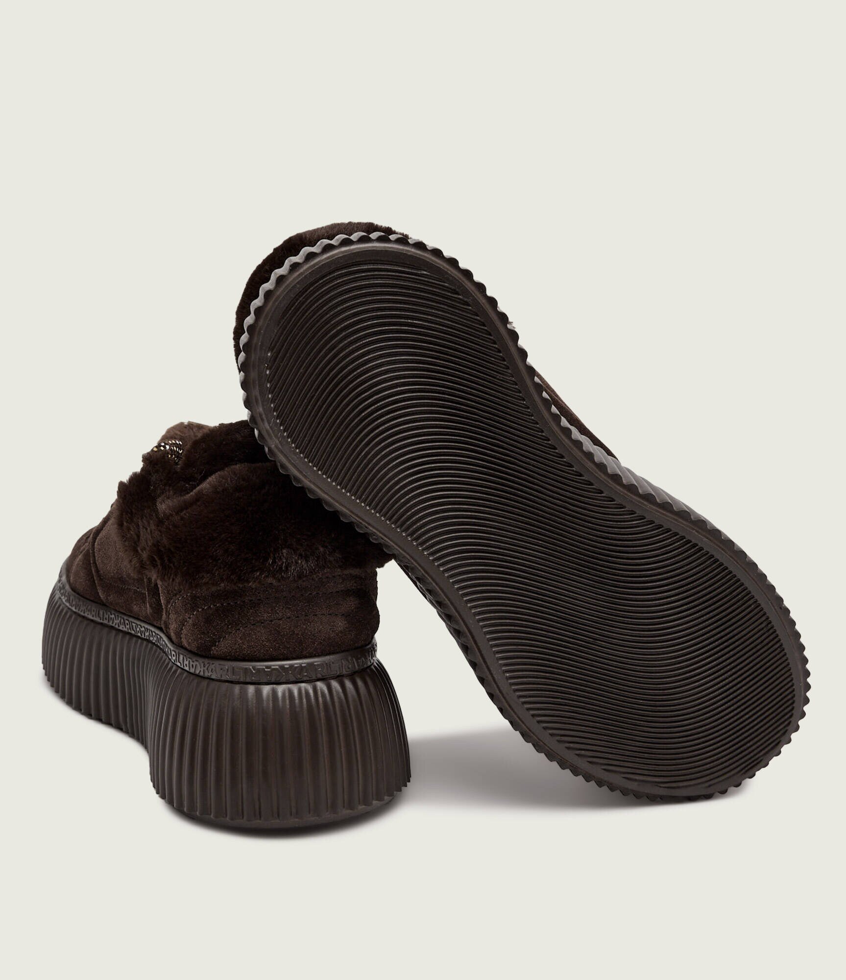 Karl Lagerfeld Sneakers Kreeper Lo Embro PomPom Lo | shearling | piele întoarsă
