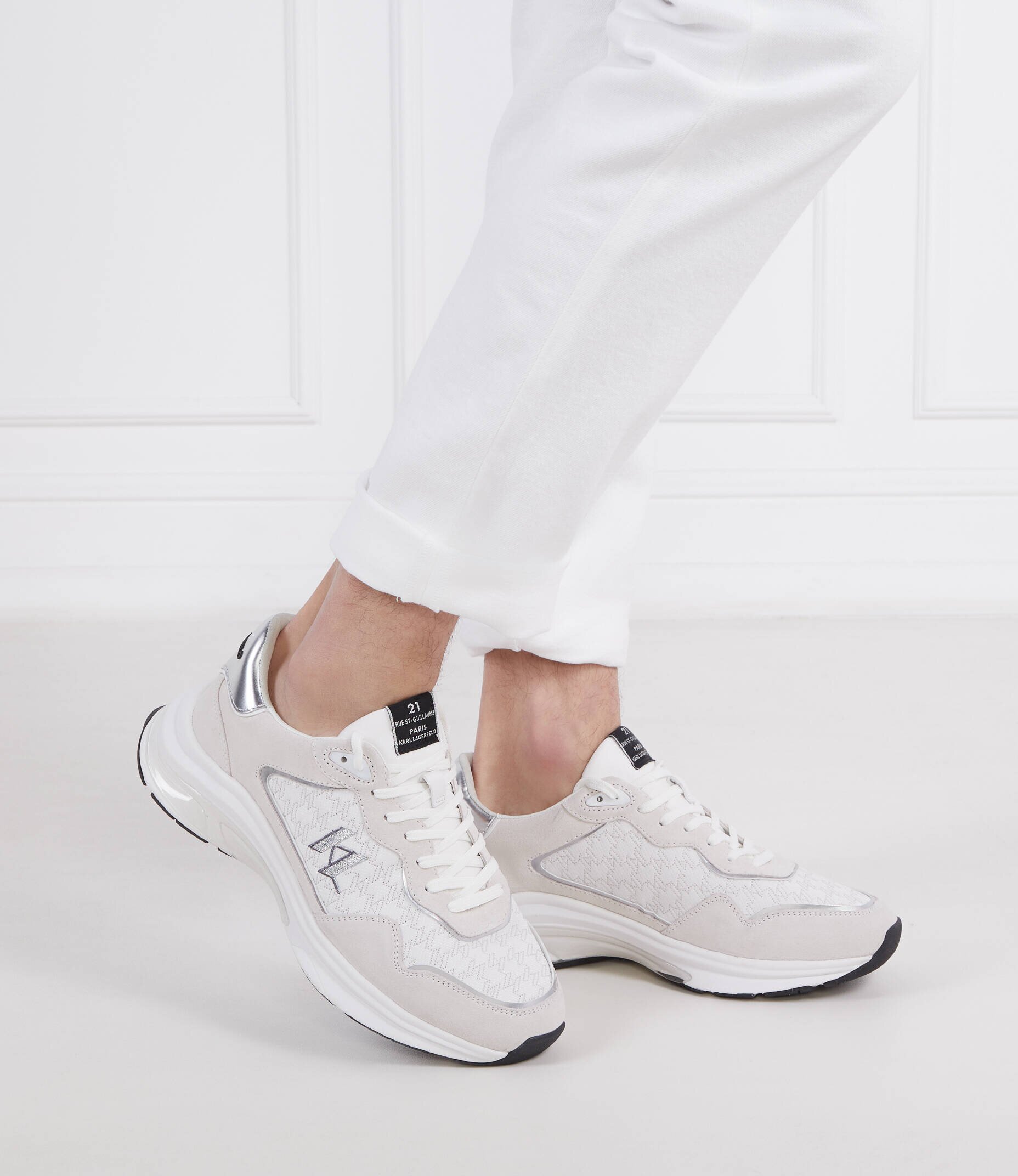 Karl Lagerfeld Sneakers LUX FINESSE cu adaos de piele