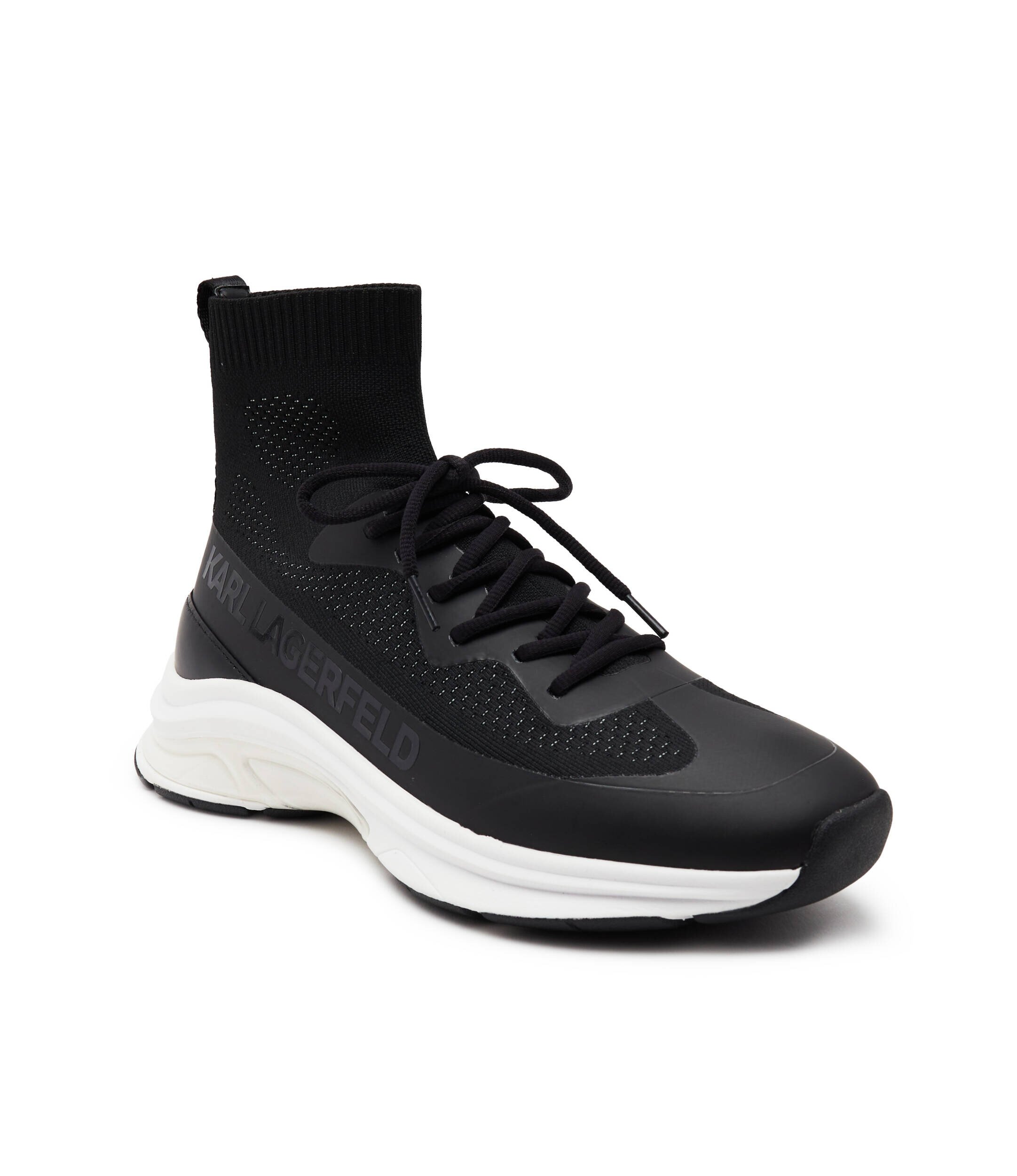 Karl Lagerfeld Sneakers LUX FINESSE Hi Pull On Runner cu adaos de piele