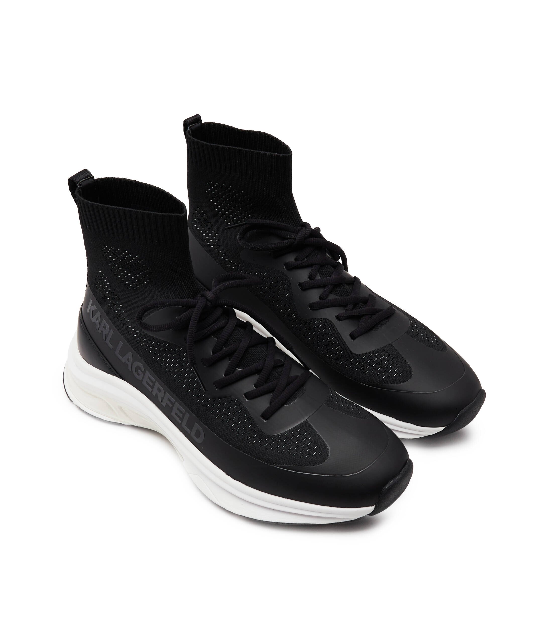Karl Lagerfeld Sneakers LUX FINESSE Hi Pull On Runner cu adaos de piele