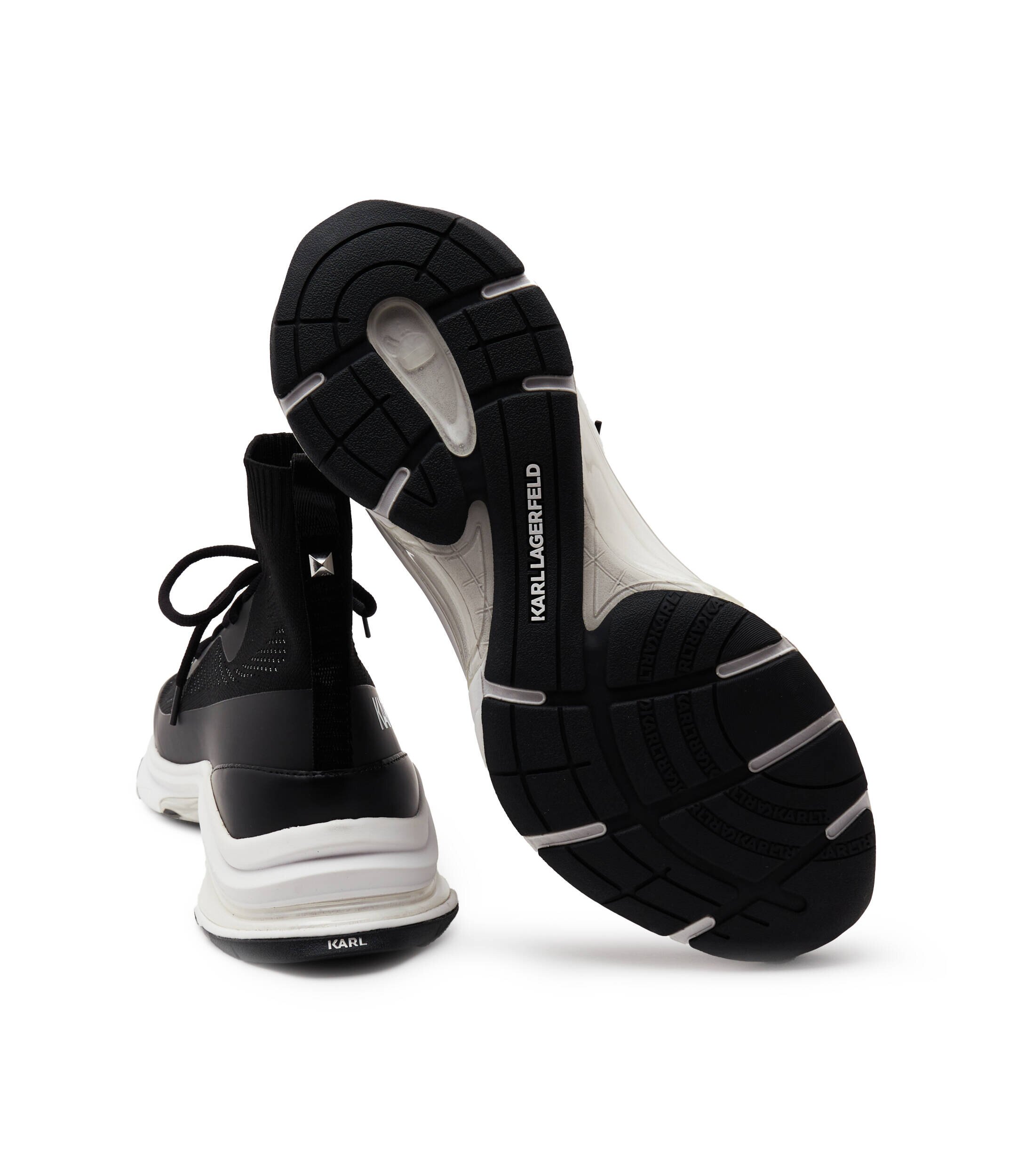 Karl Lagerfeld Sneakers LUX FINESSE Hi Pull On Runner cu adaos de piele