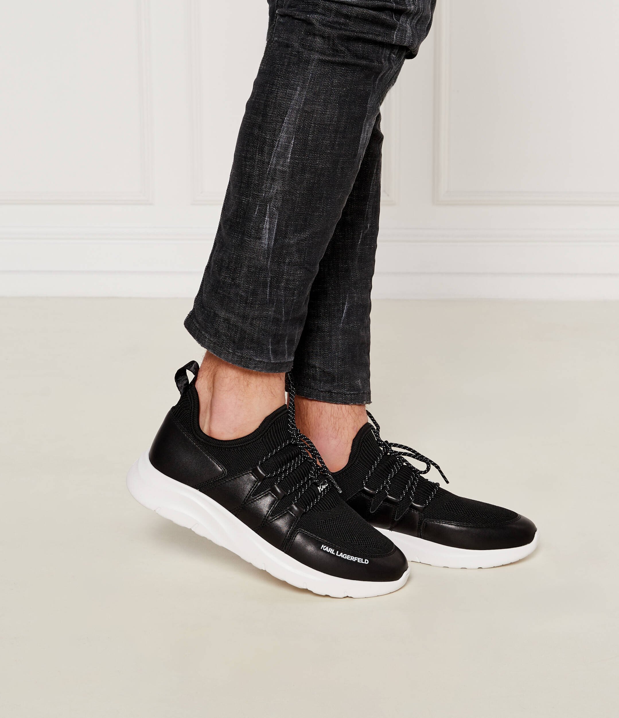 Karl Lagerfeld Sneakers Serger cu adaos de piele