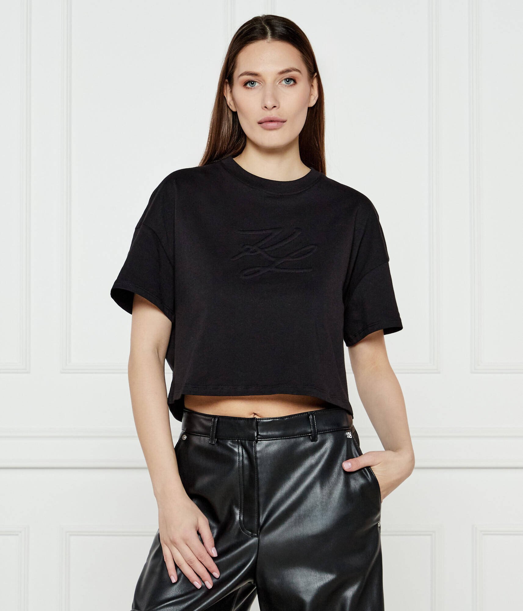 Karl Lagerfeld Tricou AUTOGRAPH | Cropped Fit