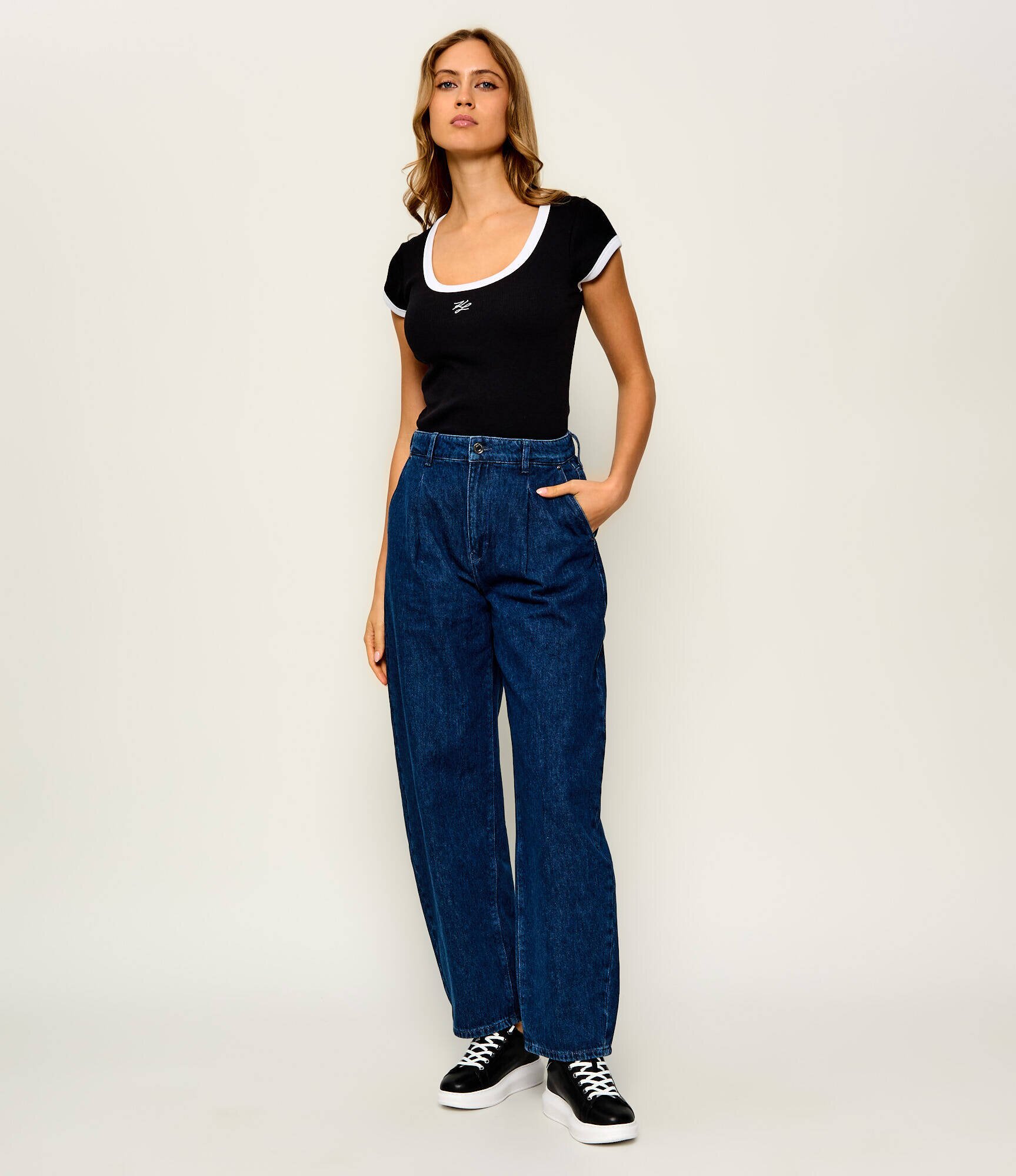 Karl Lagerfeld Tricou Contrast | Slim Fit