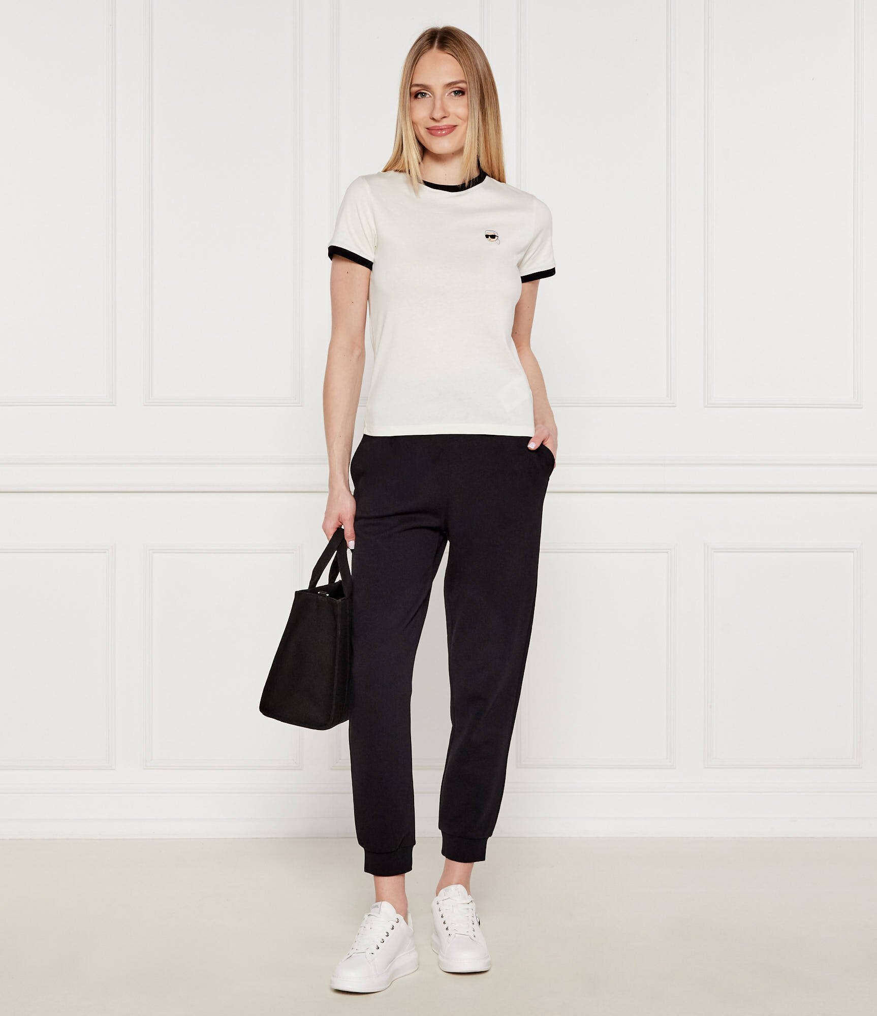 Karl Lagerfeld Tricou ikon patch | Slim Fit