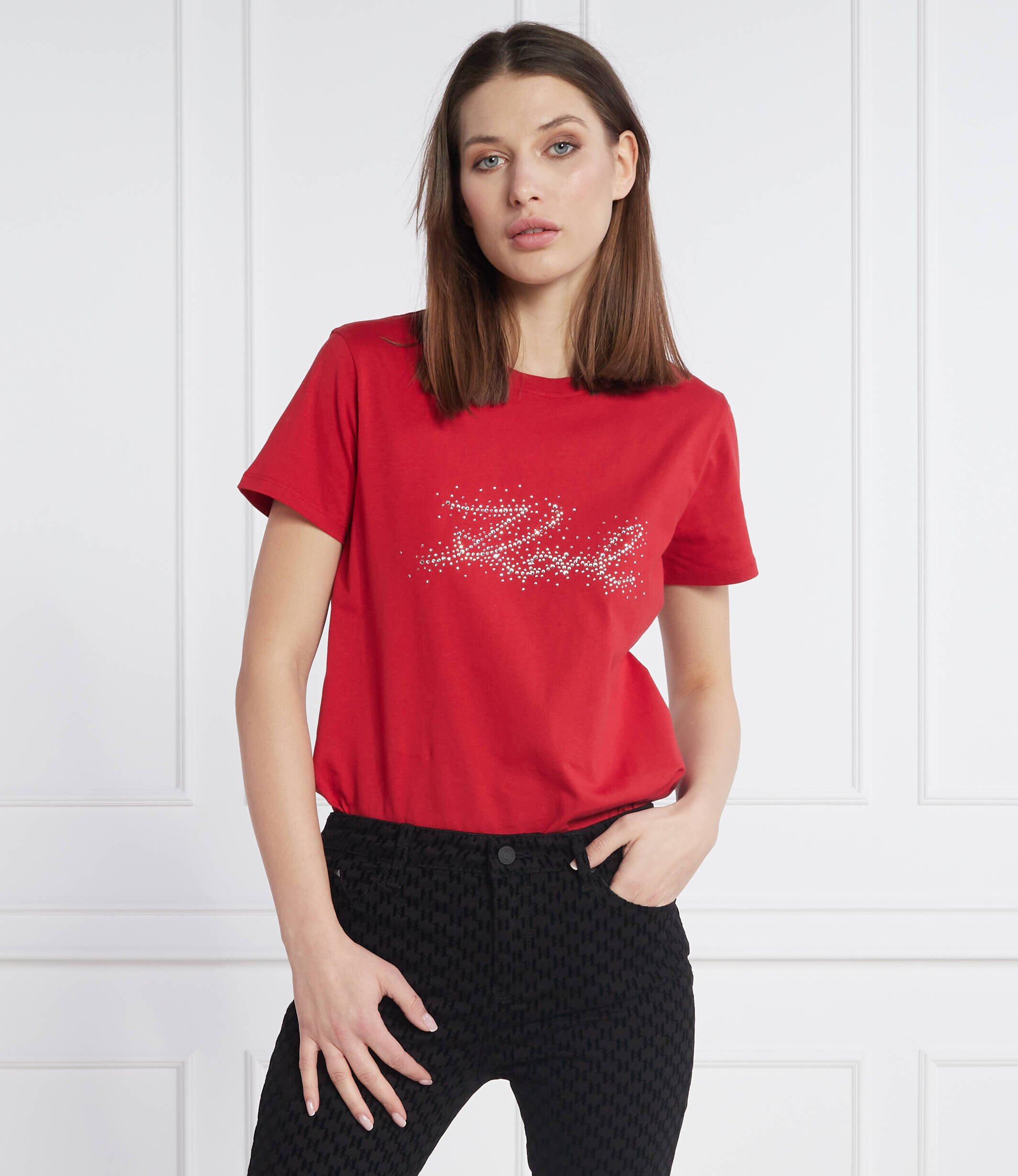 Karl Lagerfeld Tricou rhinestone | Slim Fit