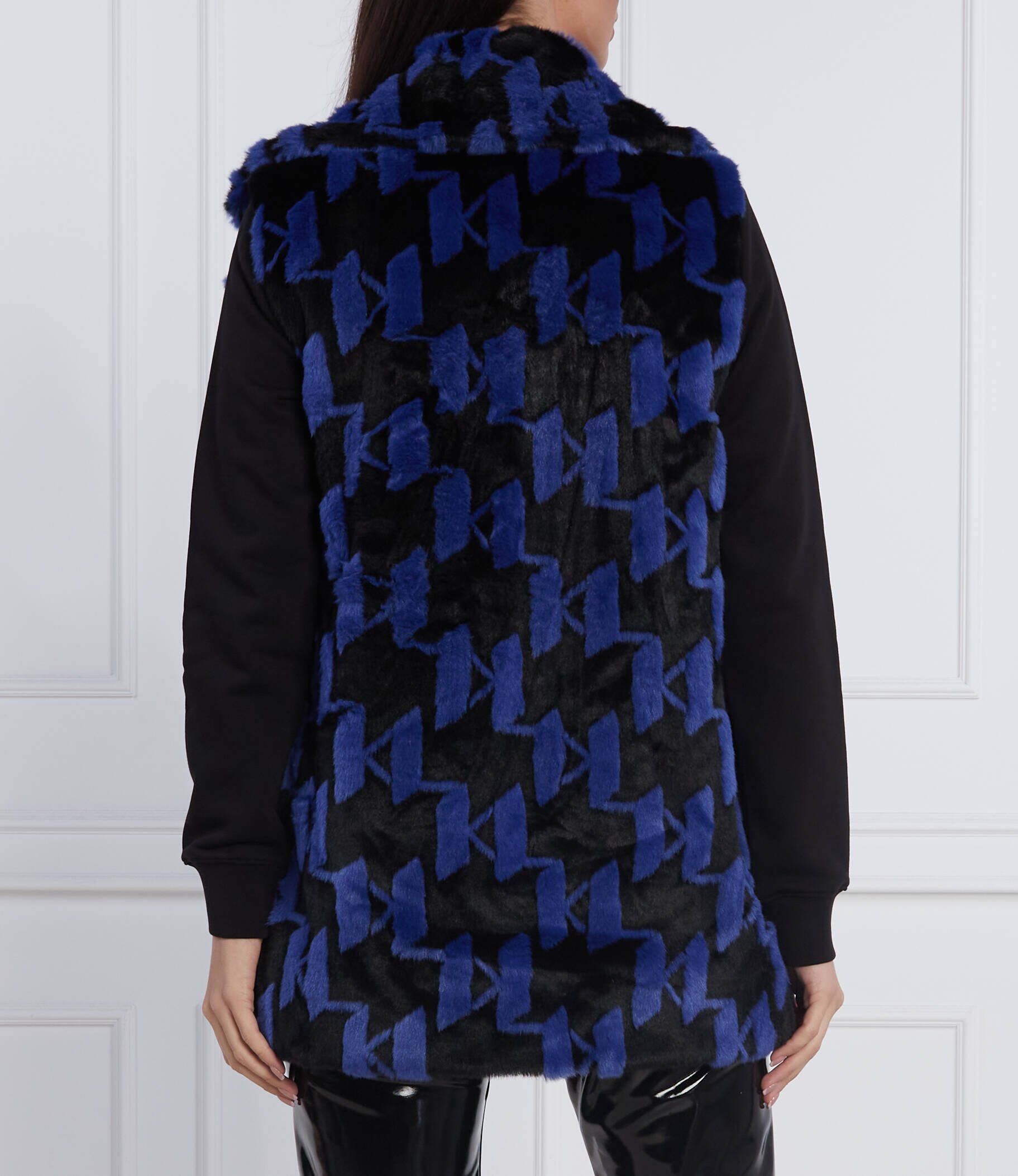 Karl Lagerfeld Vestă Faux Fur Monogram Gilet | Regular Fit