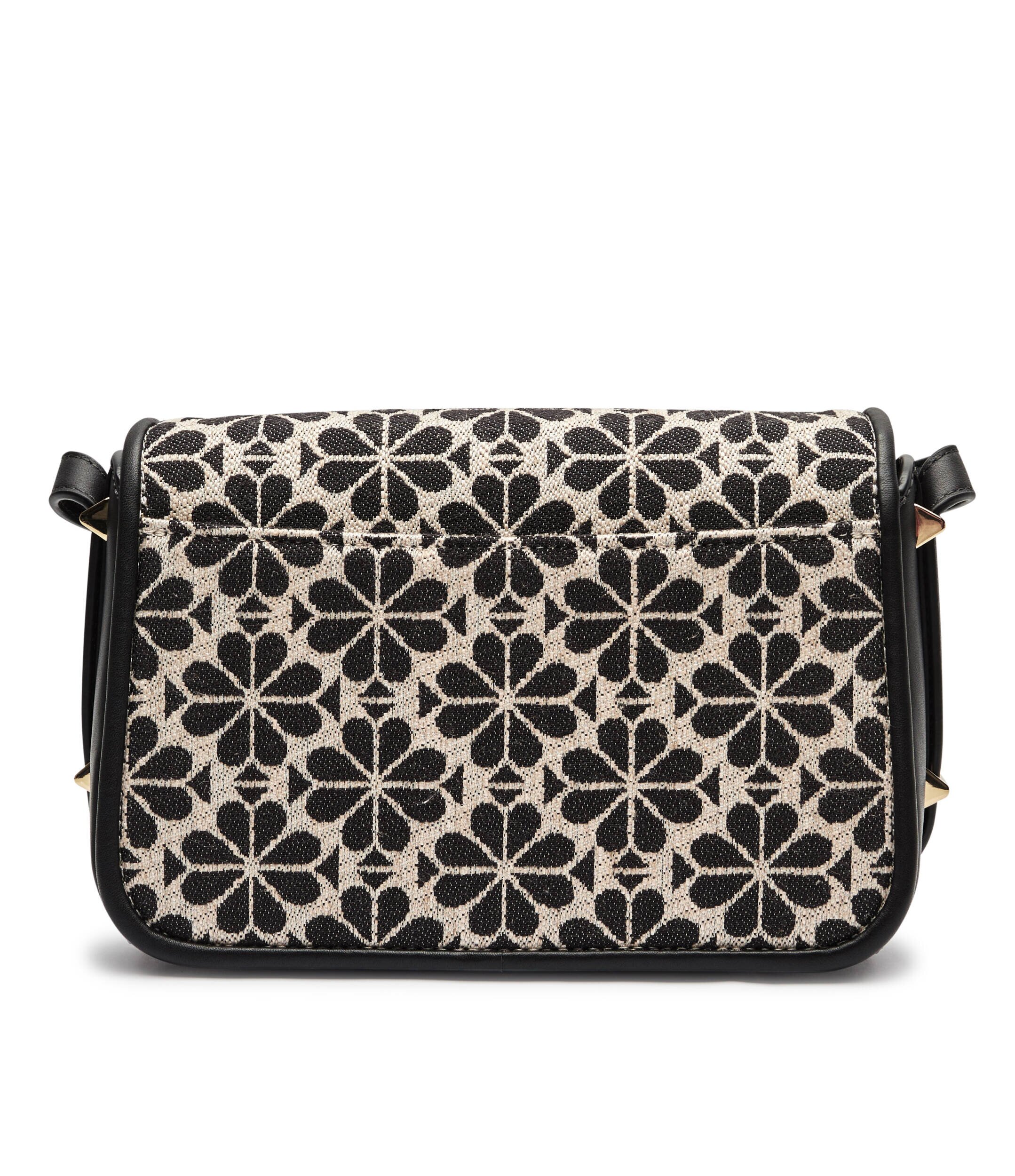 KATE SPADE Geantă poștaș Spade Flower Jacquard cu adaos de piele