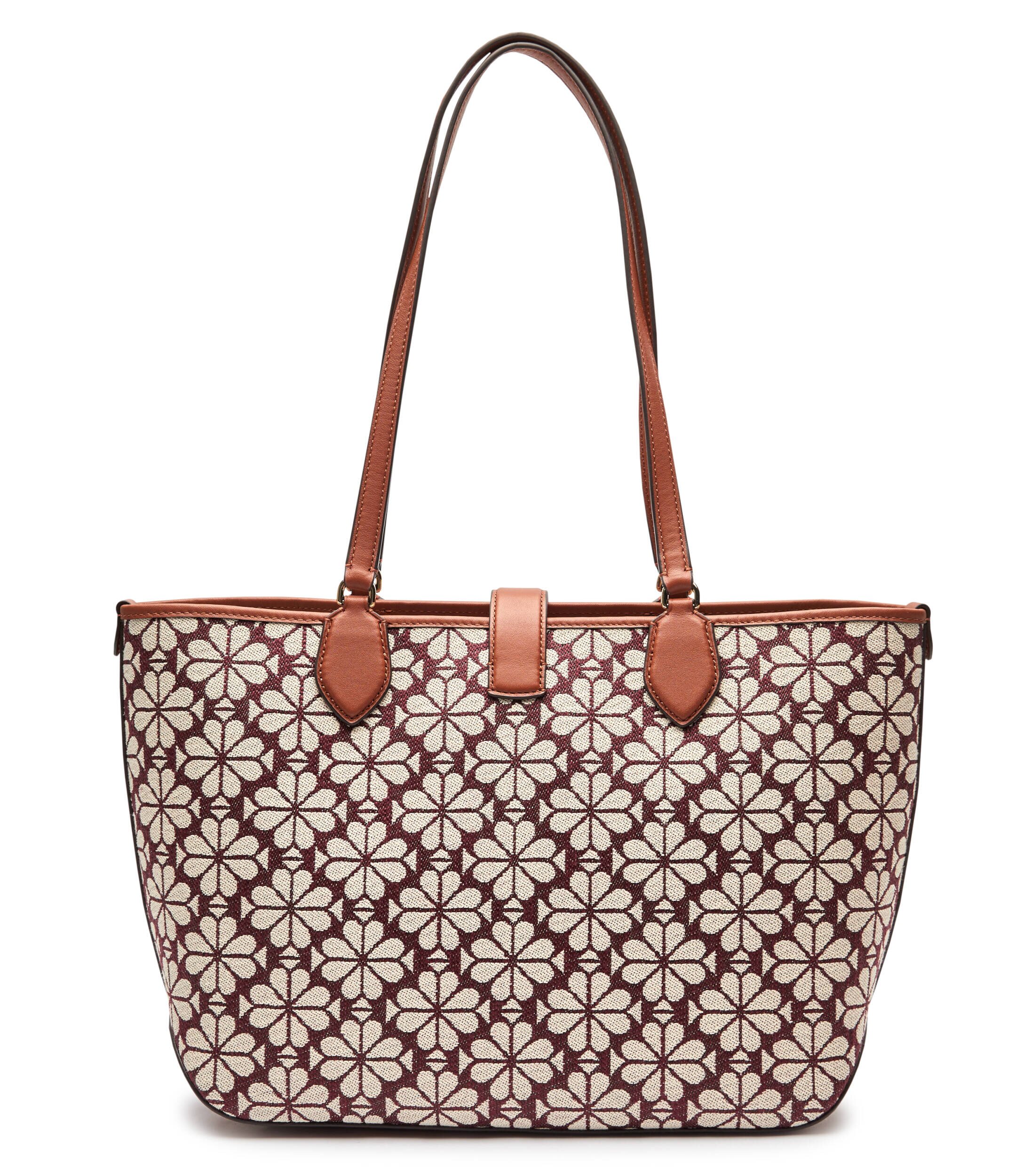 KATE SPADE Geantă shopper Spade Flower Jacquard cu adaos de piele