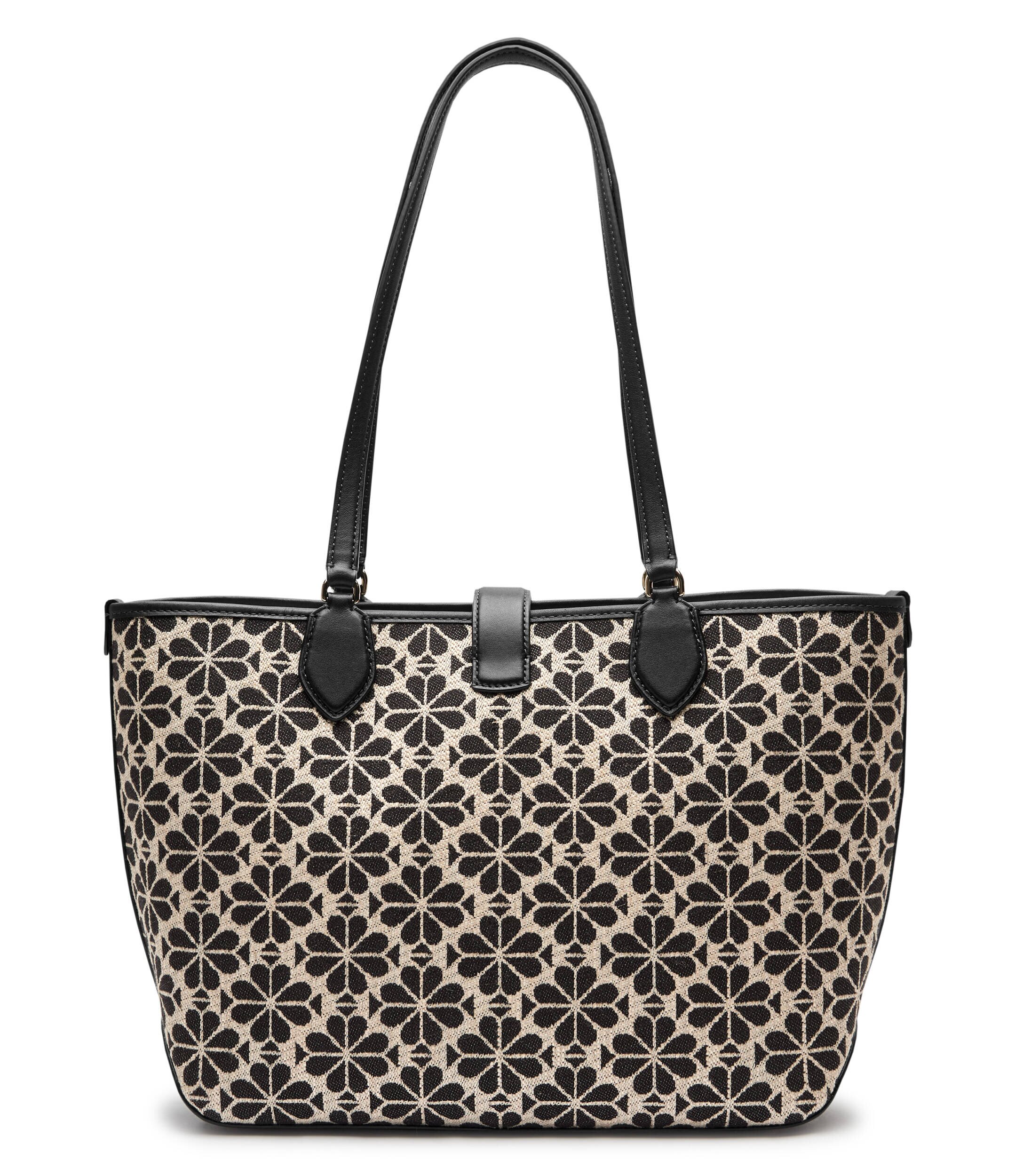 KATE SPADE Geantă shopper Spade Flower Jacquard cu adaos de piele