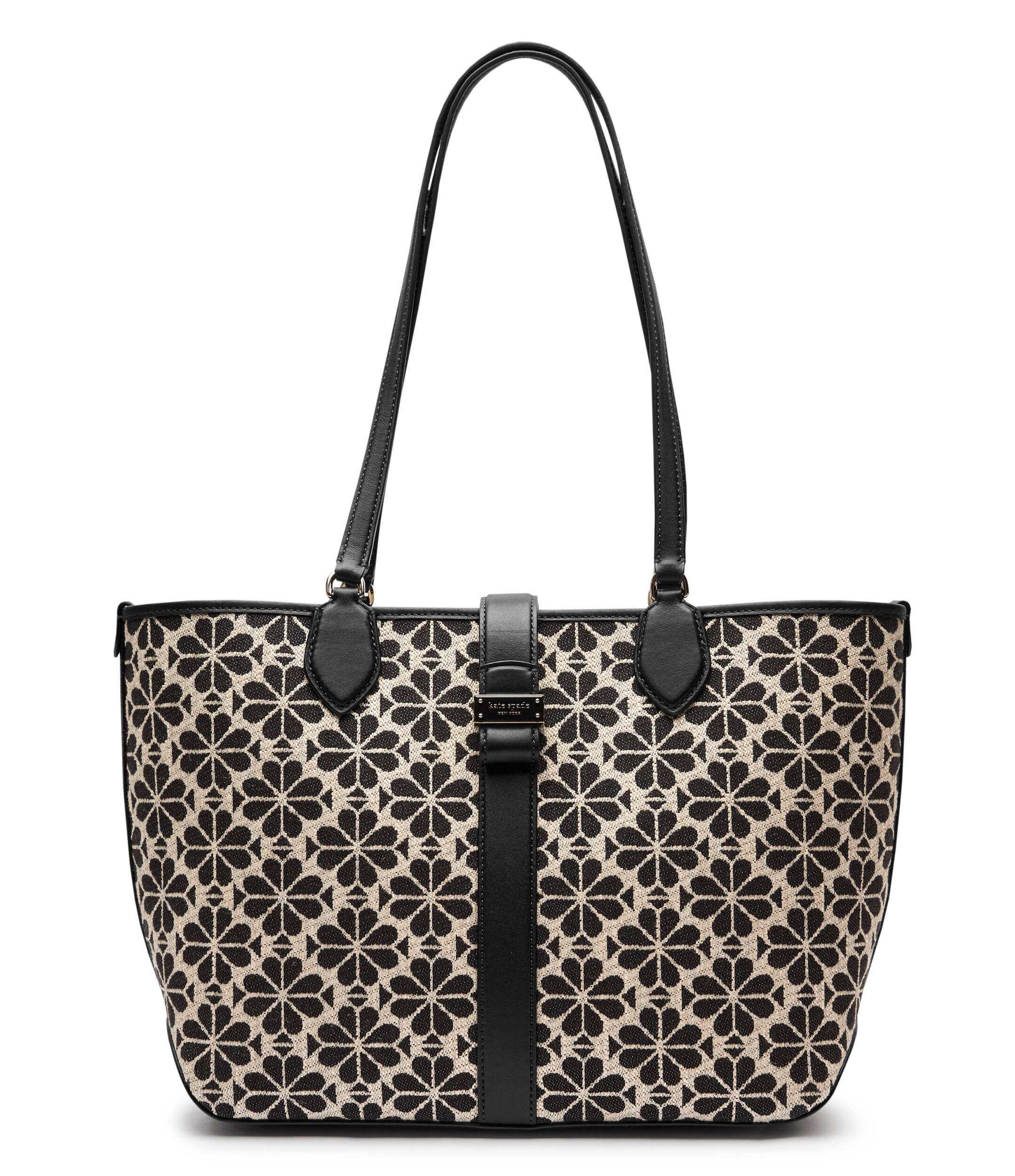 KATE SPADE Geantă shopper Spade Flower Jacquard cu adaos de piele