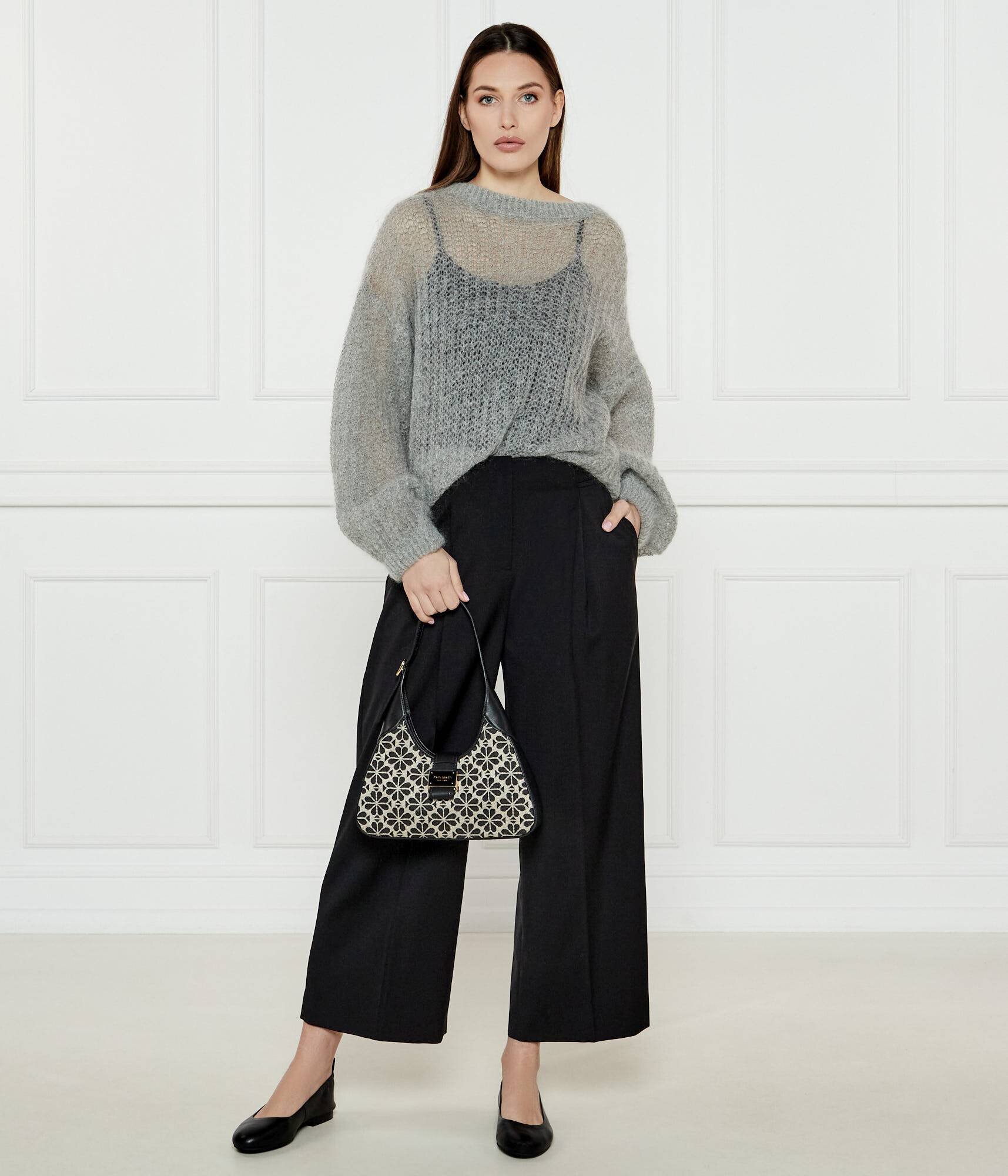 KATE SPADE Hobo FLOWER cu adaos de piele