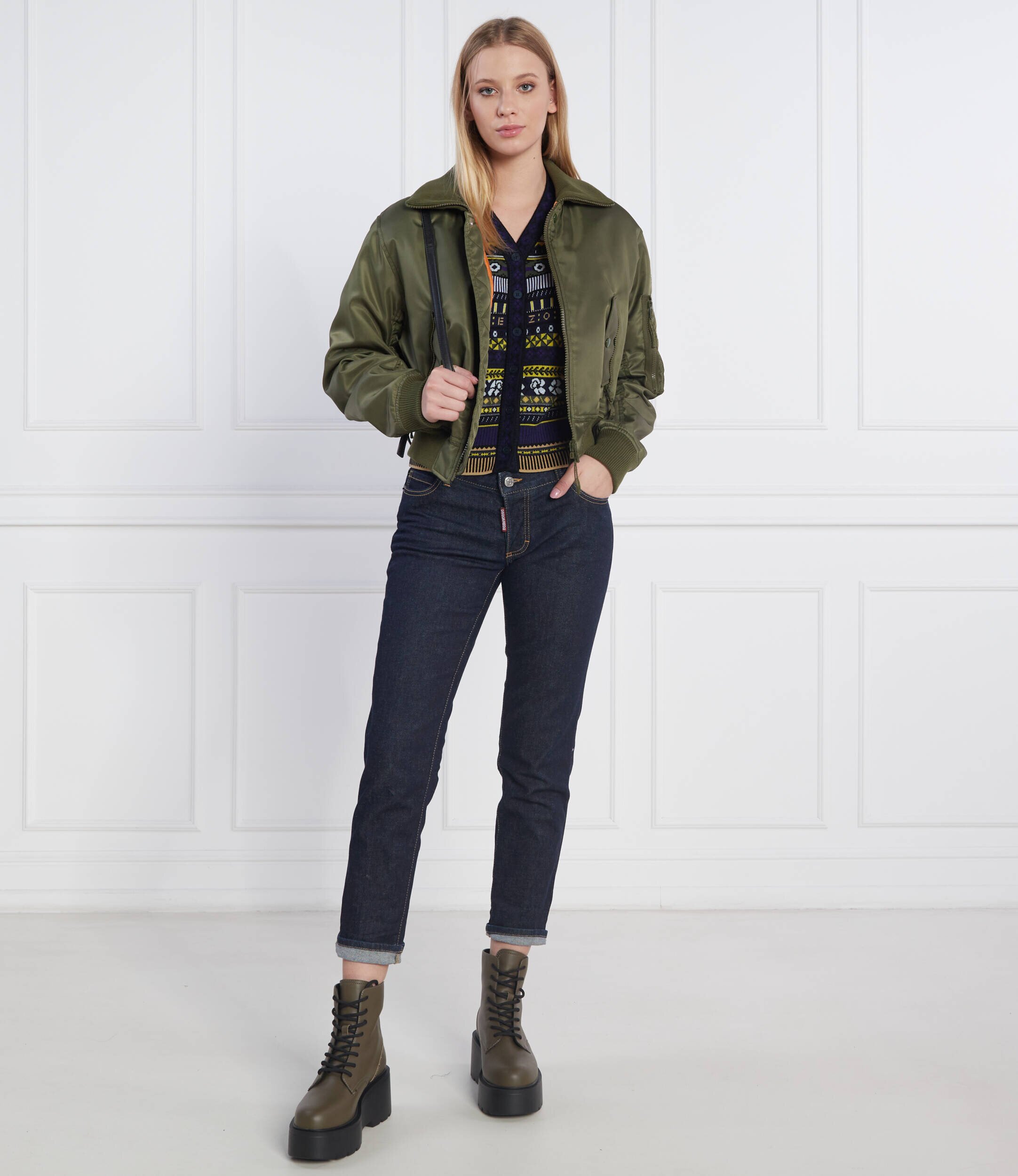Kenzo Cardigan FAIR ISLE | Regular Fit cu adaos de lână