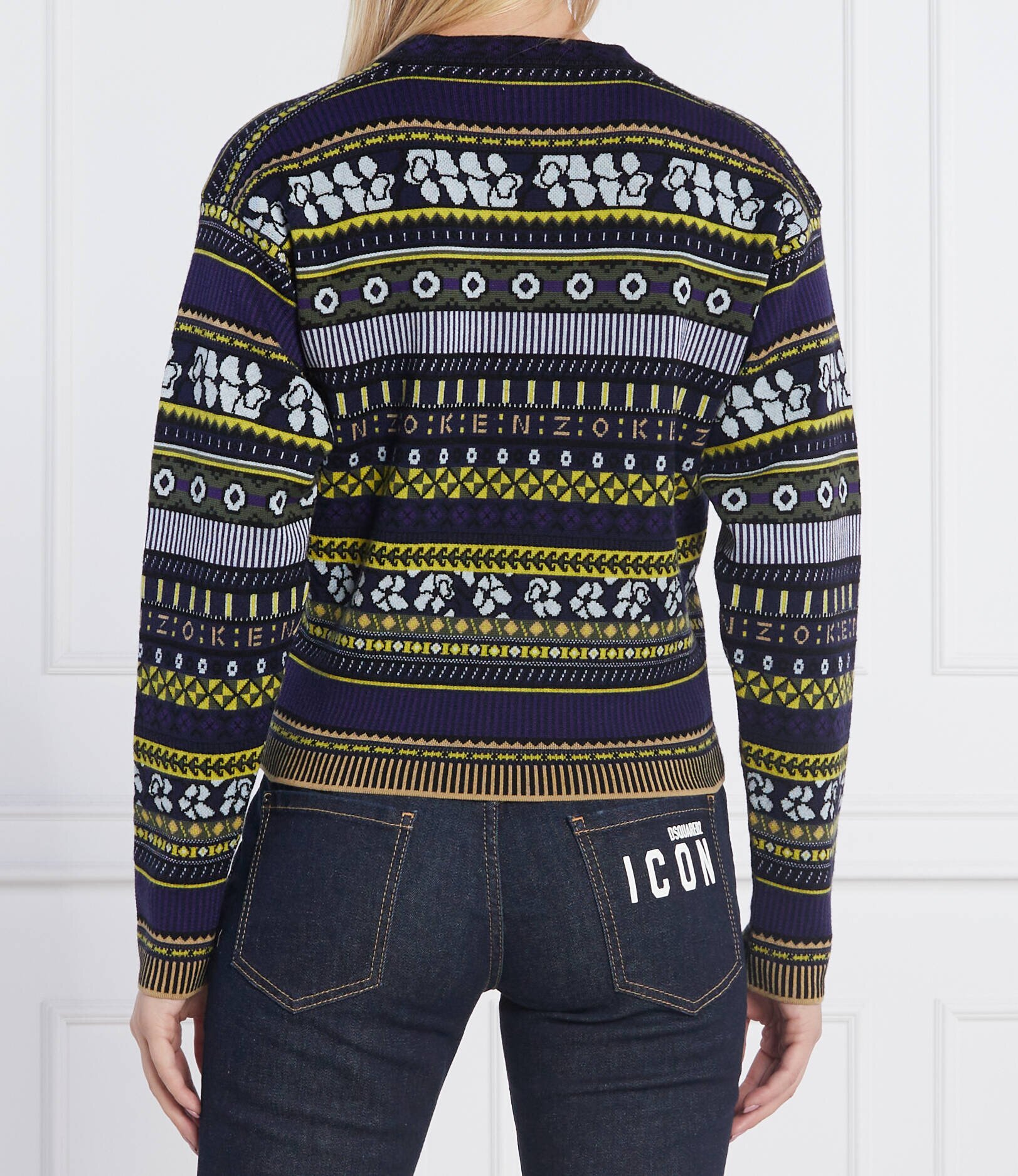 Kenzo Cardigan FAIR ISLE | Regular Fit cu adaos de lână