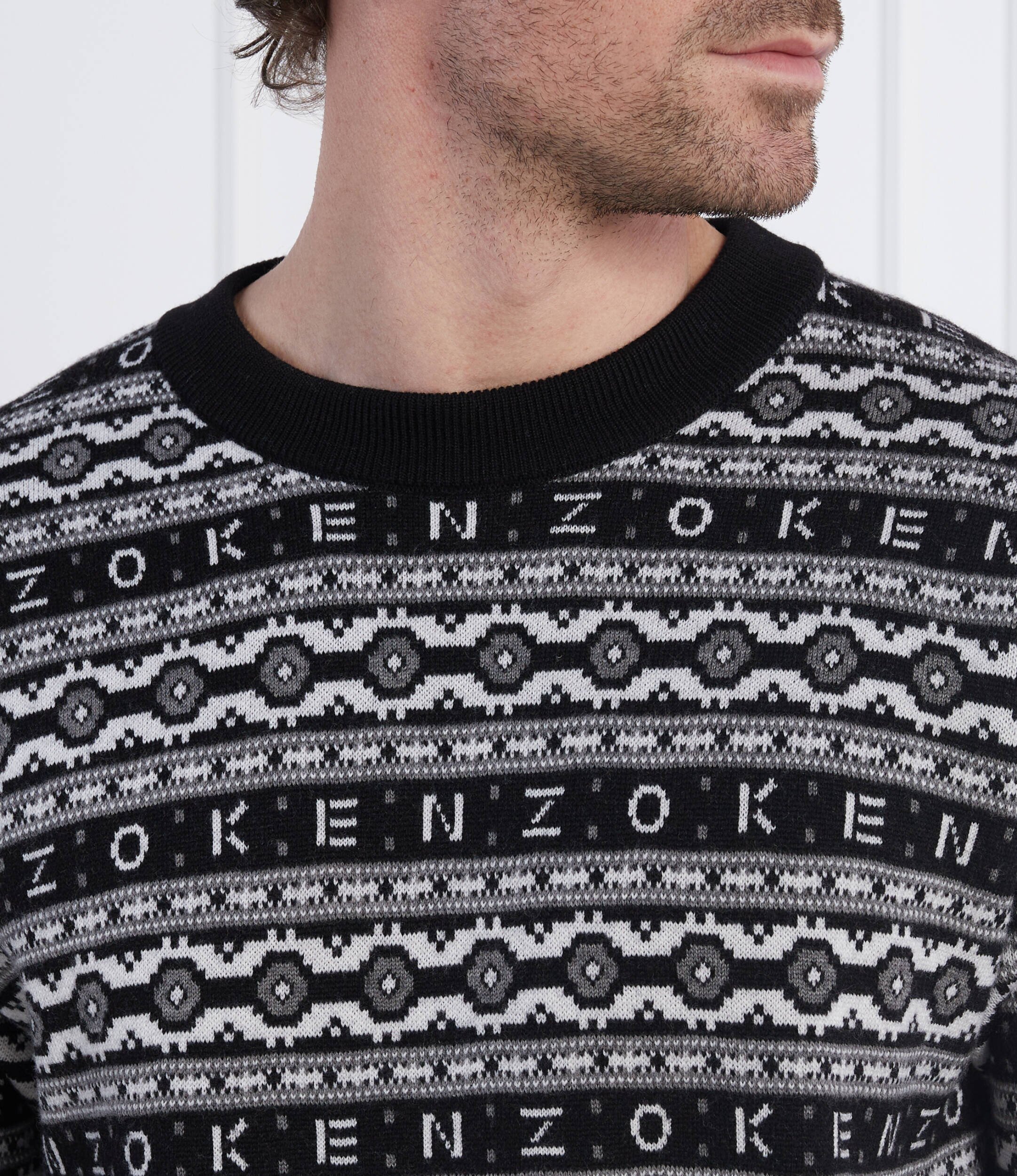 Kenzo de lână pulover jacquard regular jumper | regular fit