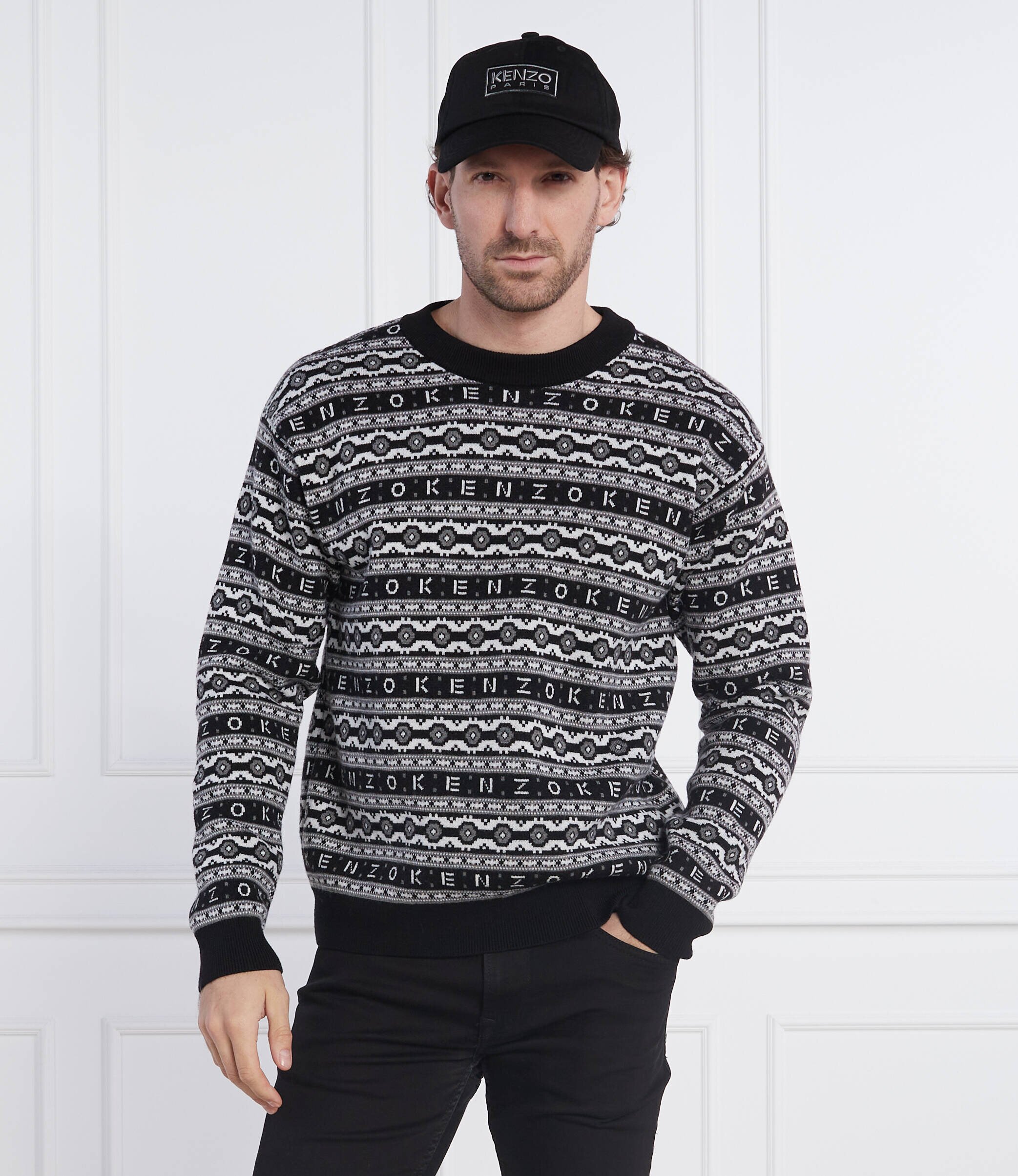 Kenzo de lână pulover jacquard regular jumper | regular fit