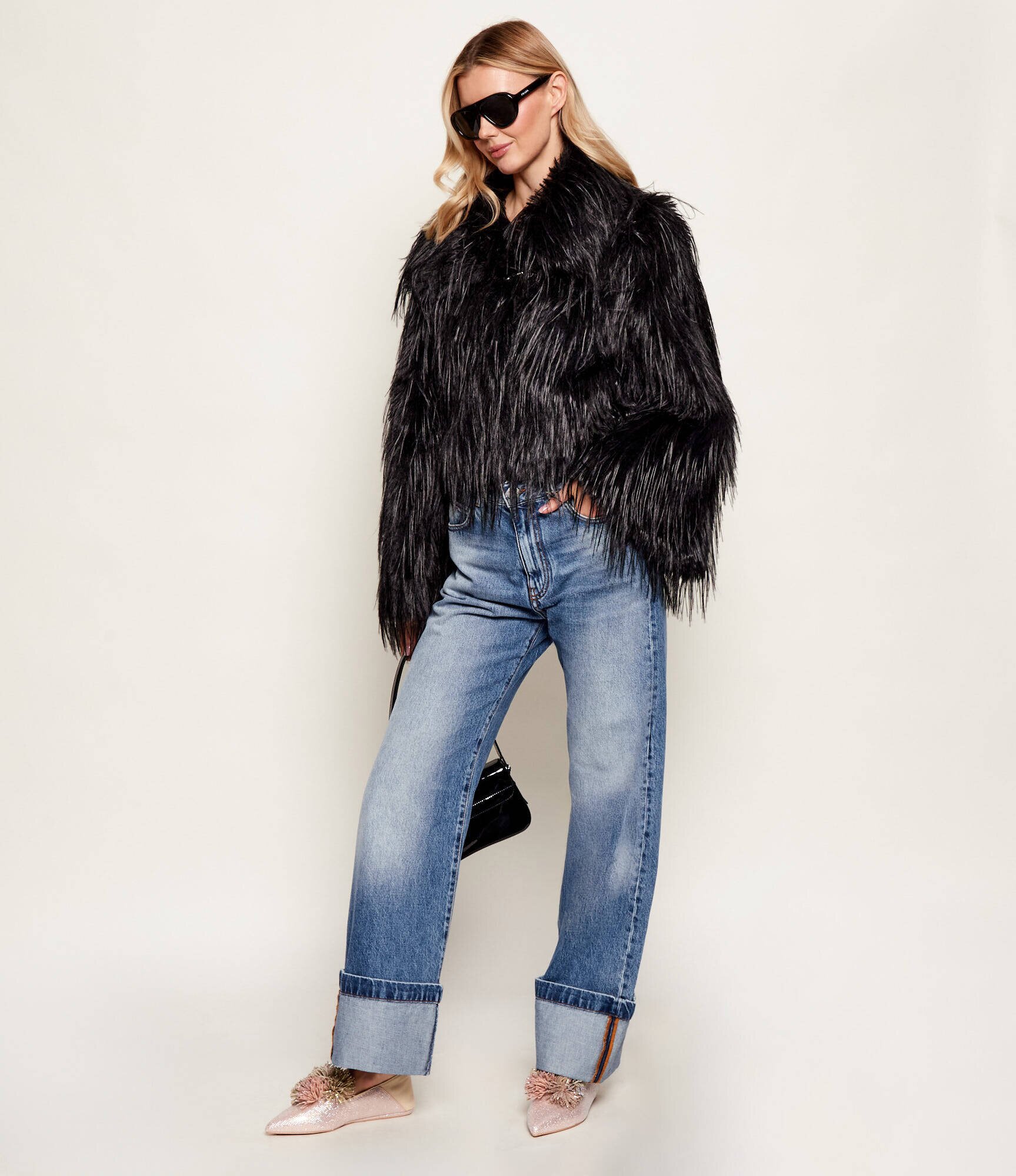 Kurt Geiger Balerini POM POM POINT cu adaos de piele