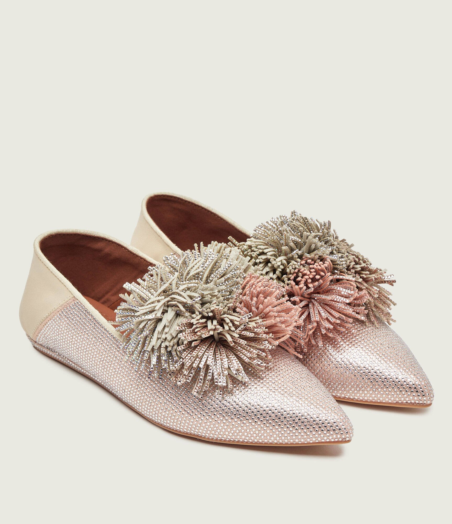 Kurt Geiger Balerini POM POM POINT cu adaos de piele