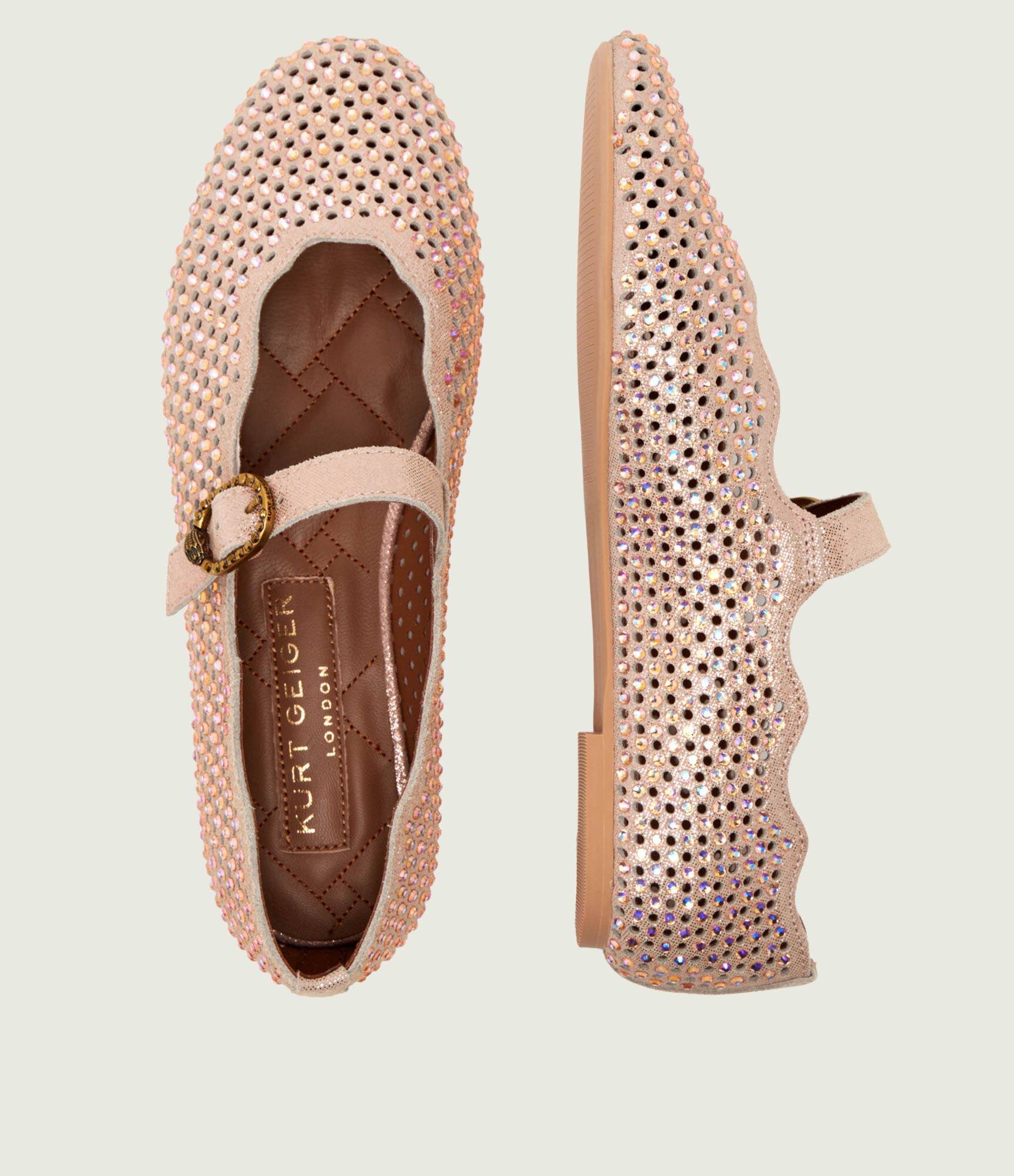 Kurt Geiger Balerini Wavy Mayfair Mary Jane | piele întoarsă