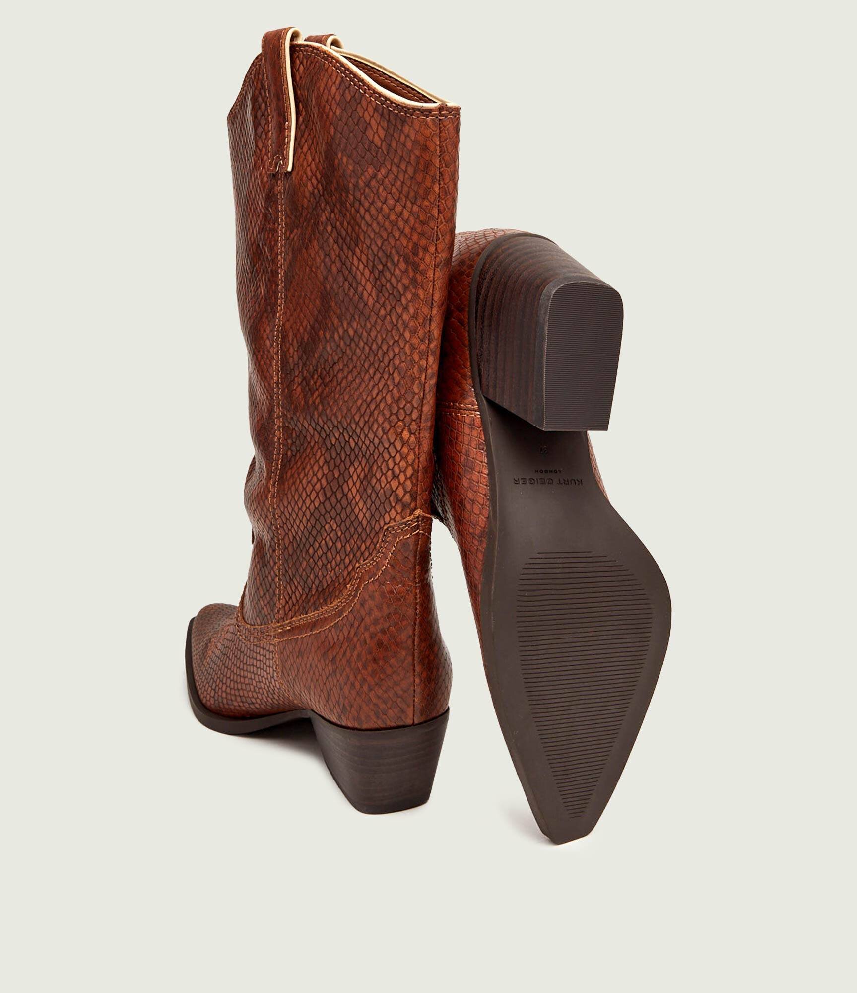 Kurt Geiger De piele cizme cowboy Rodeo Bow