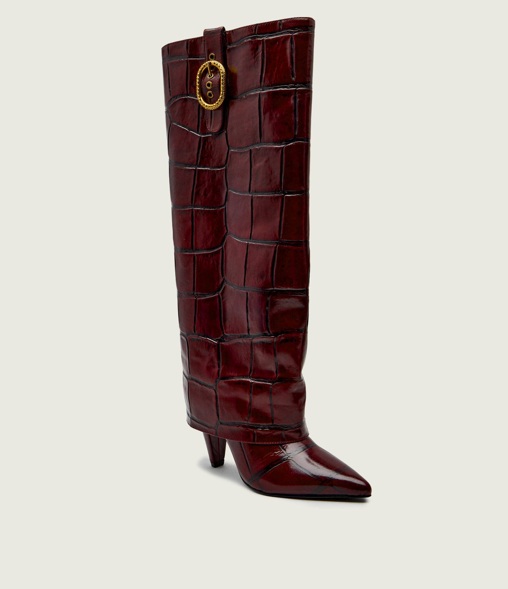 Kurt Geiger De piele cizme cu toc FOLD OVER
