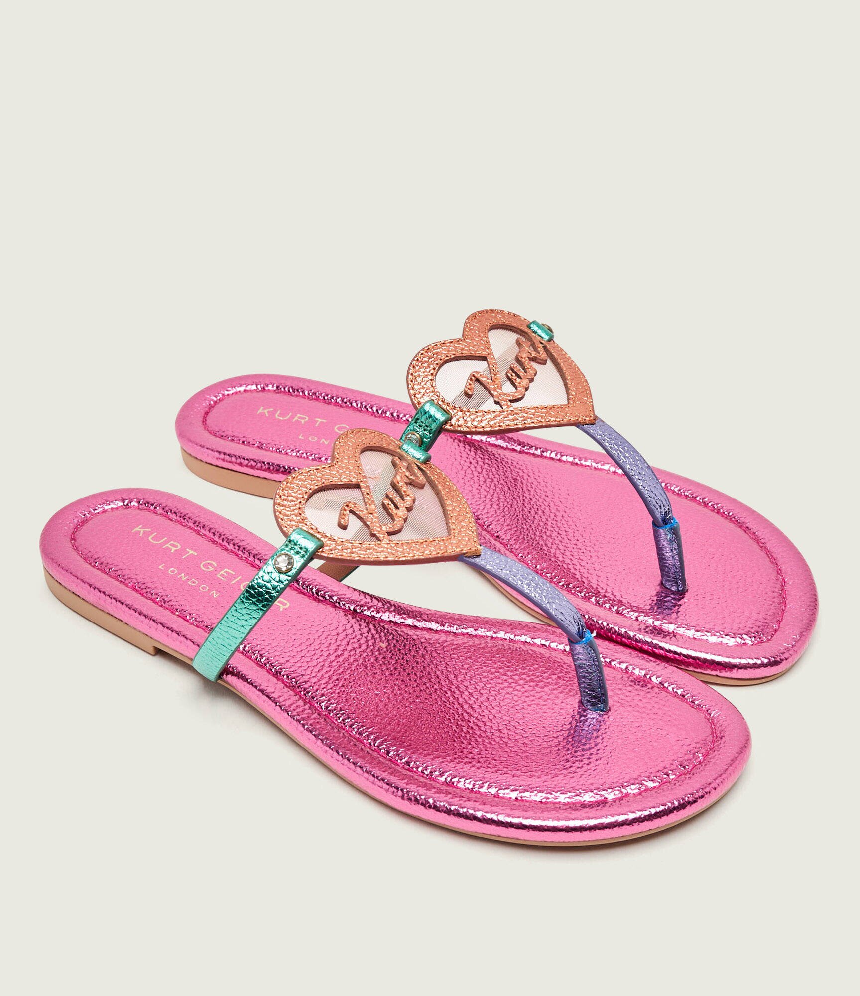 Kurt Geiger De piele flip flops HEART