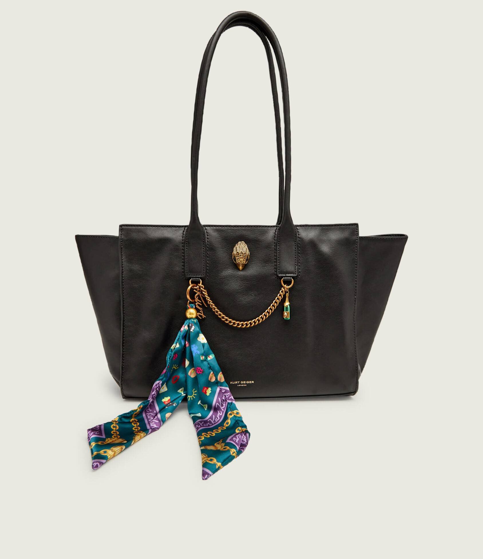 Kurt Geiger De piele geantă shopper + eșarfă pătrată Sloane