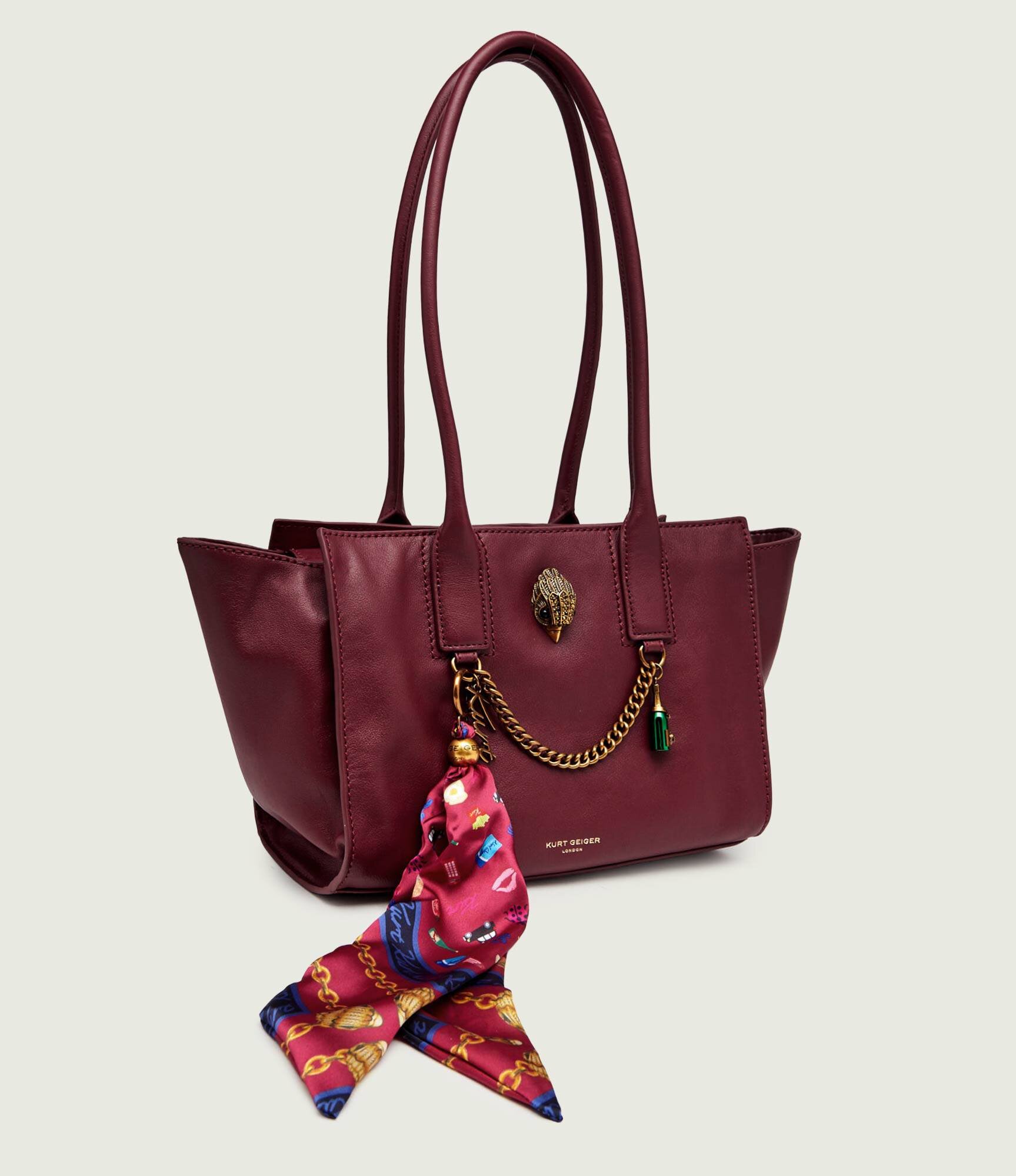 Kurt Geiger De piele geantă shopper + eșarfă pătrată The Sloane
