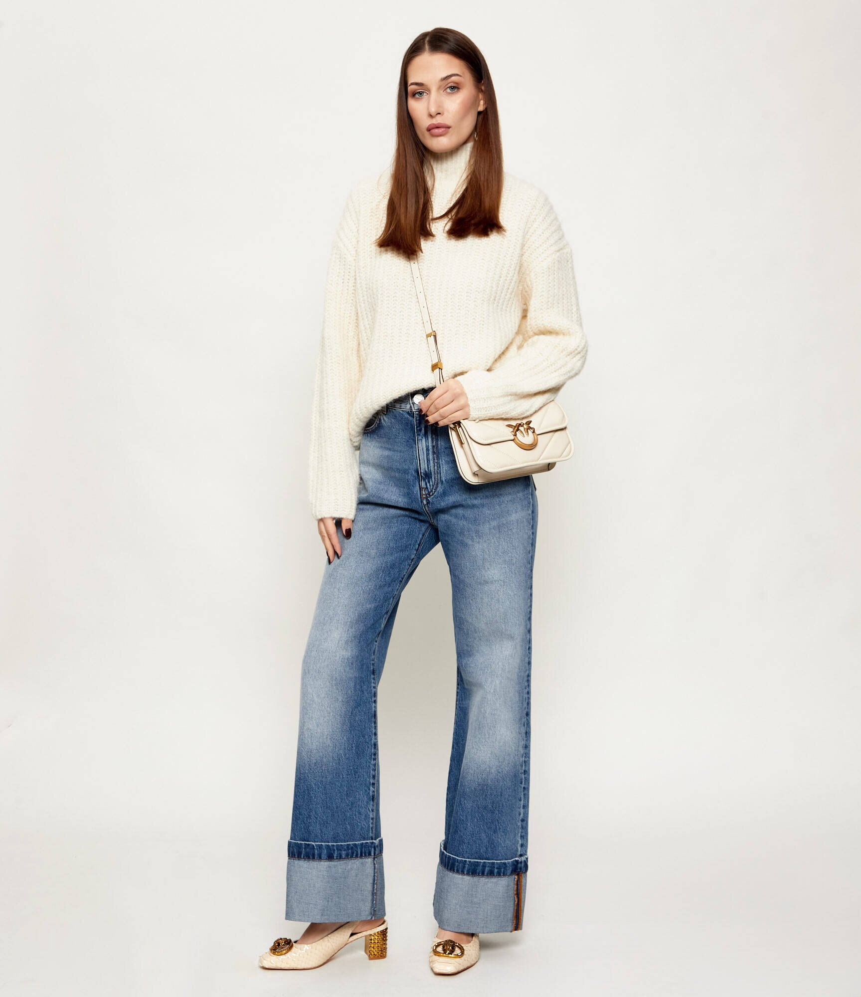 Kurt Geiger De piele pantofi cu toc CHELSEA BLOCK SLIN