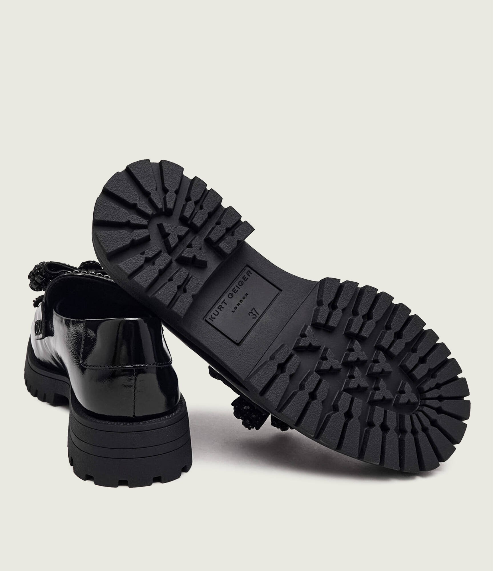 Kurt Geiger De piele pantofi loafer Bow Crystal