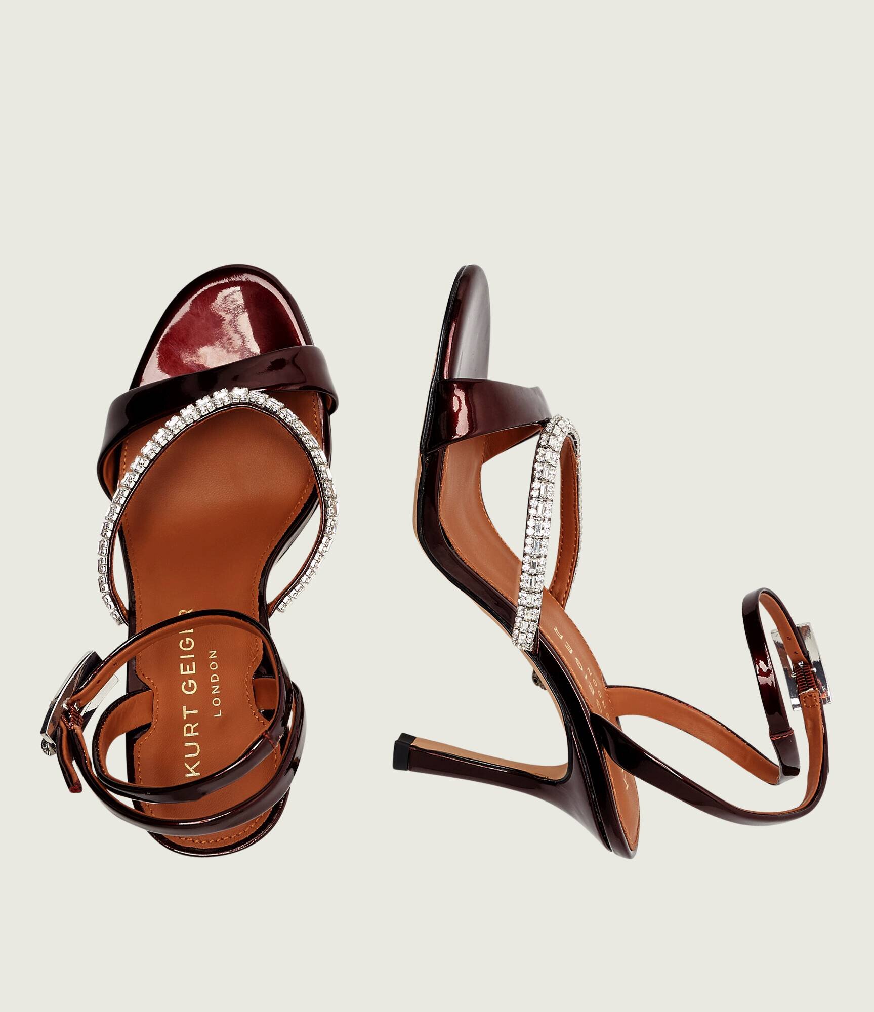 Kurt Geiger De piele sandale cu toc subțire CRYSTAL