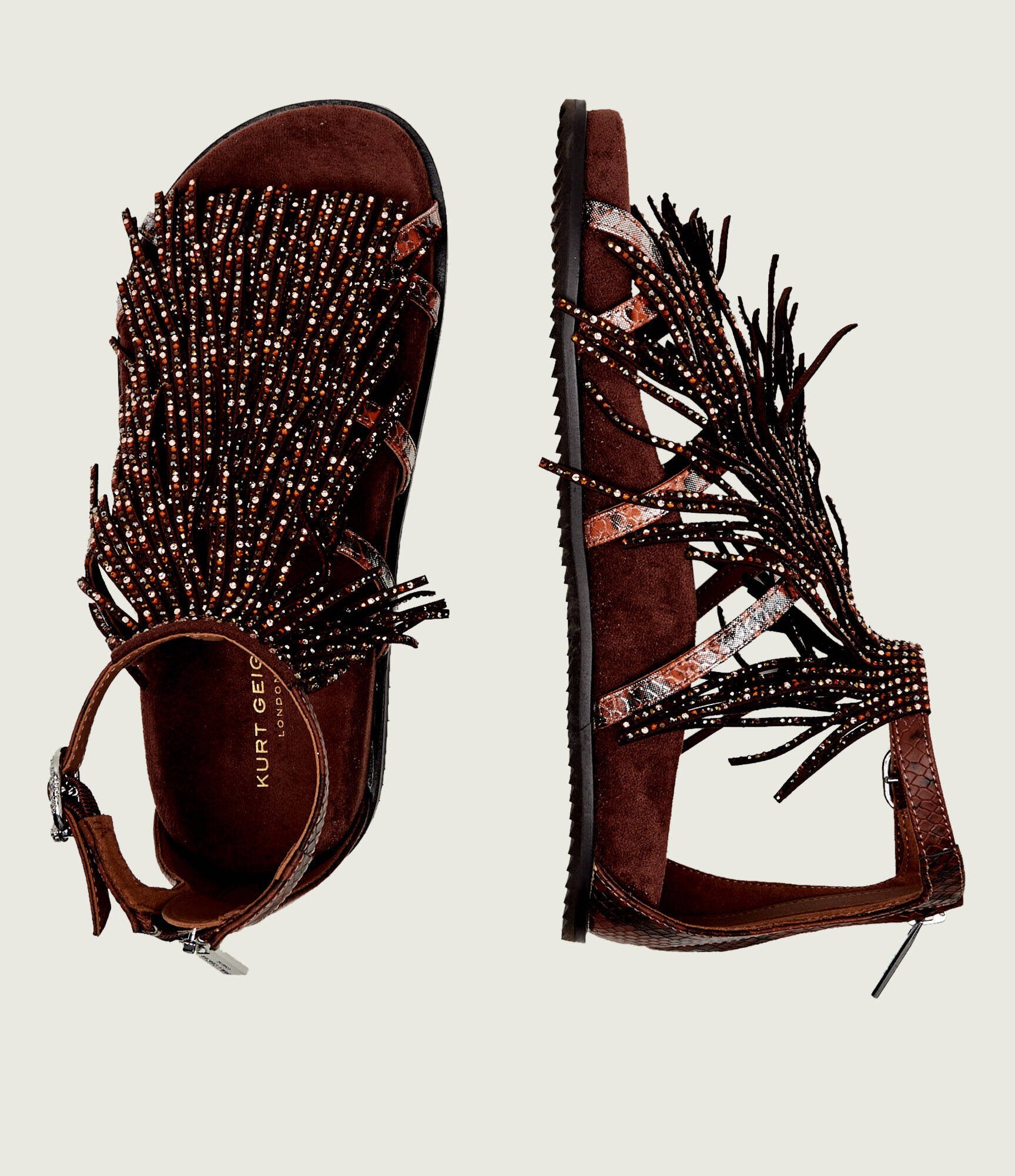 Kurt Geiger De piele sandale Fringe