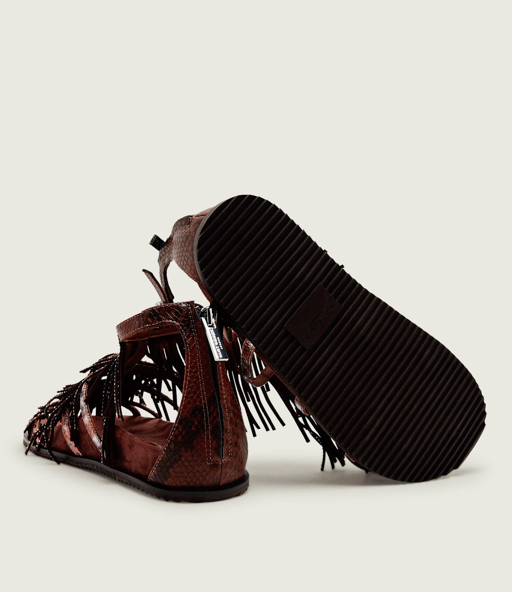 Kurt Geiger De piele sandale Fringe