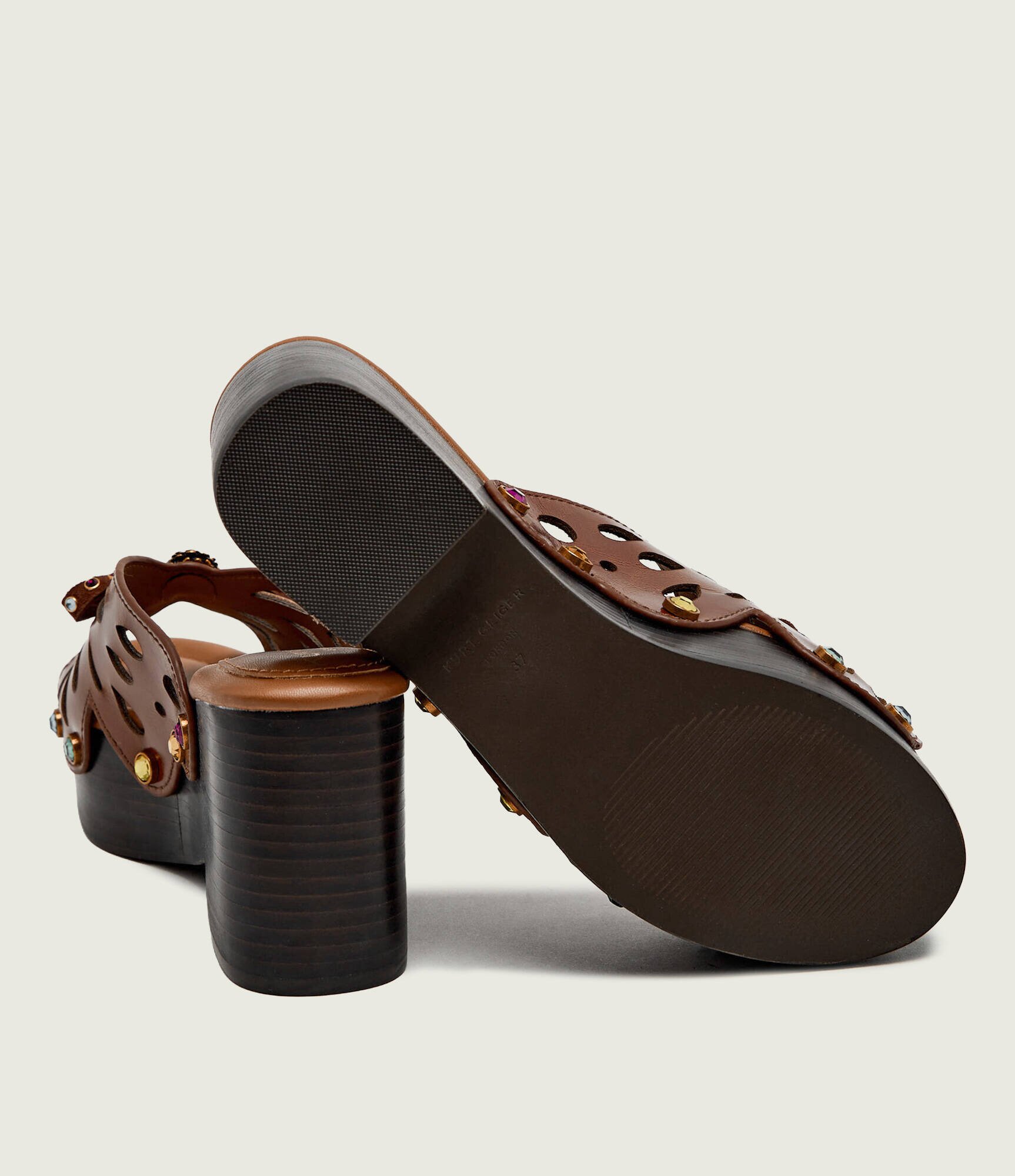 Kurt Geiger De piele șlapi BUTTERFLY WEDGE