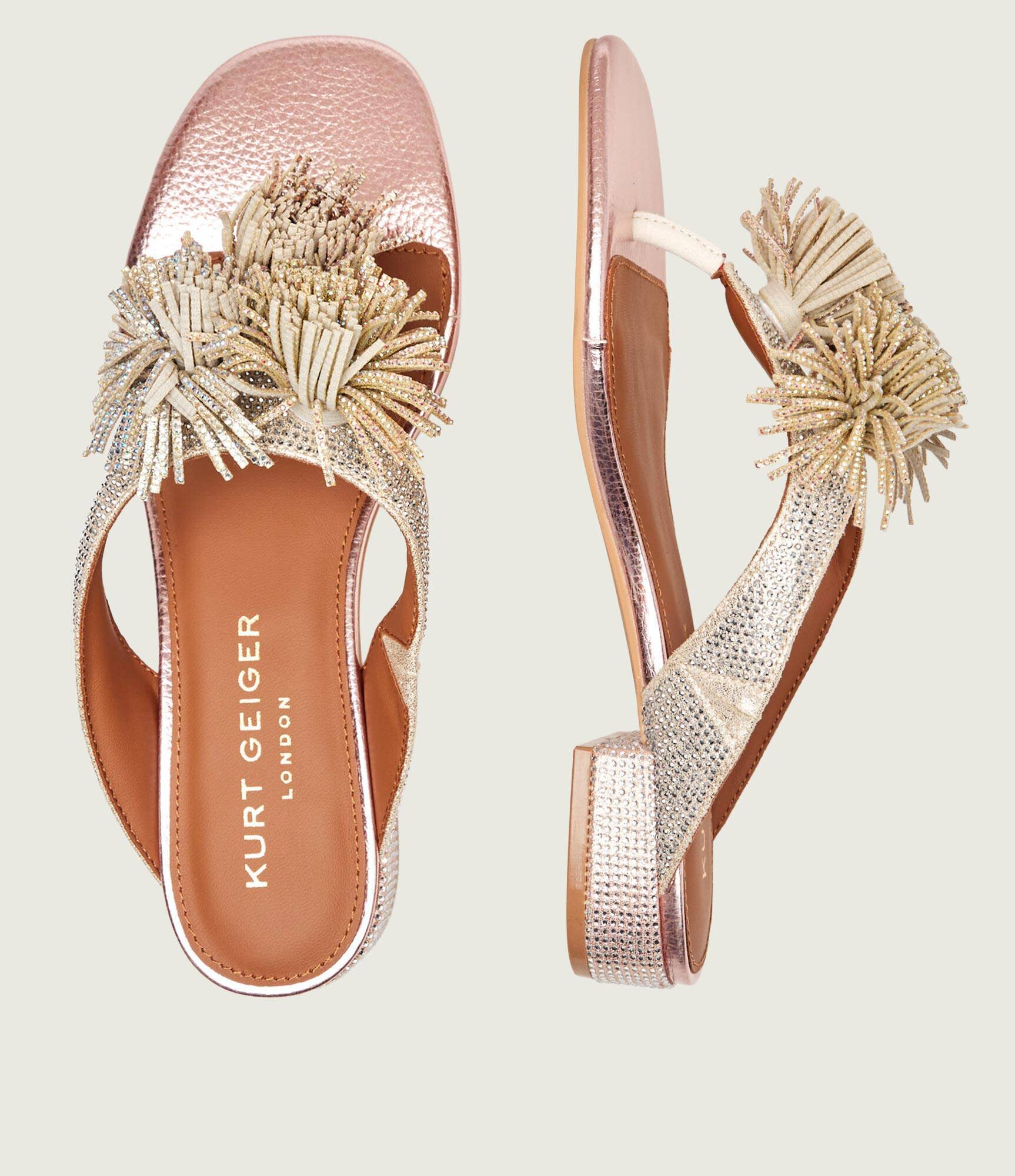Kurt Geiger Flip flops POM POM T-BAR