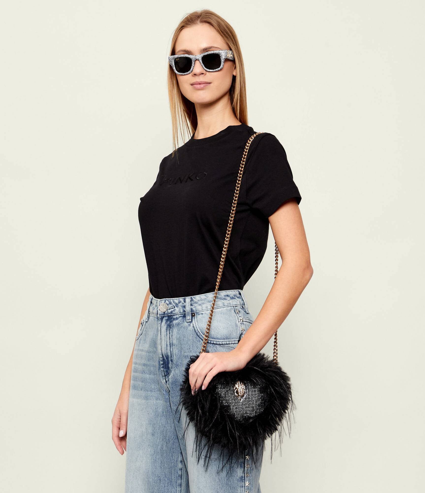Kurt Geiger Geantă poștaș KENSINGTON HEART | shearling