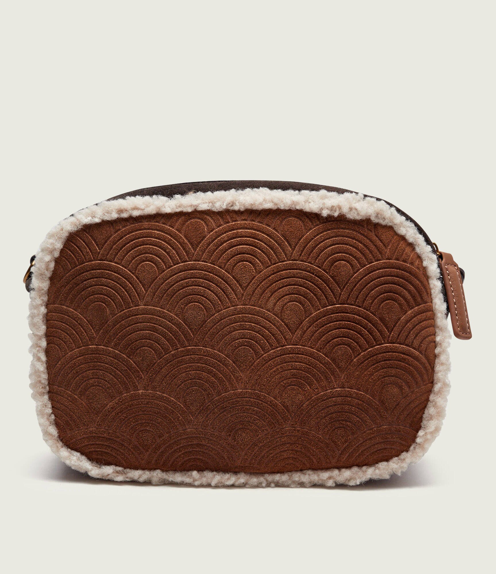 Kurt Geiger Geantă poștaș SOUTHBANK | piele întoarsă | shearling