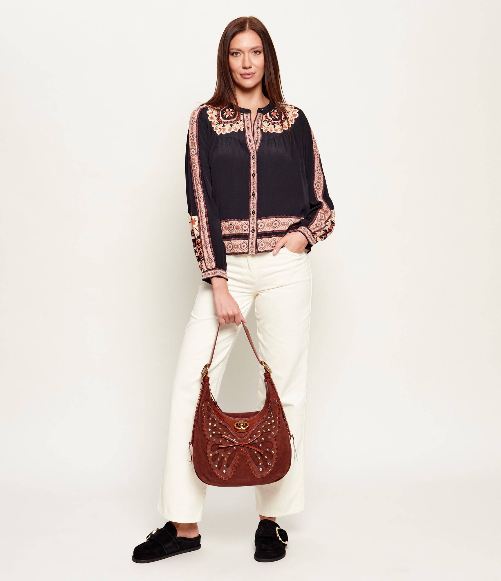 Kurt Geiger Hobo CHELSEA | piele întoarsă