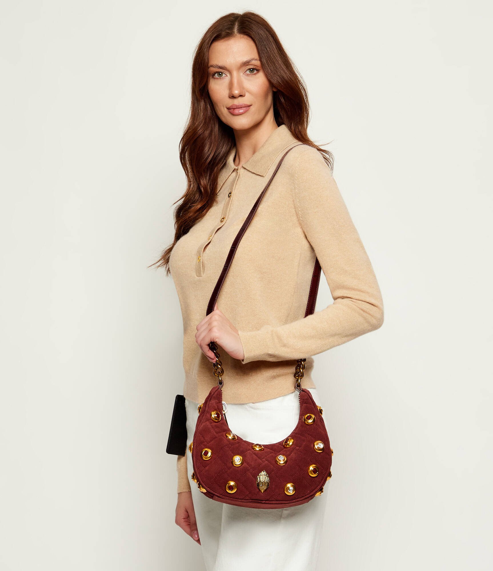 Kurt Geiger Hobo Kensington | piele întoarsă