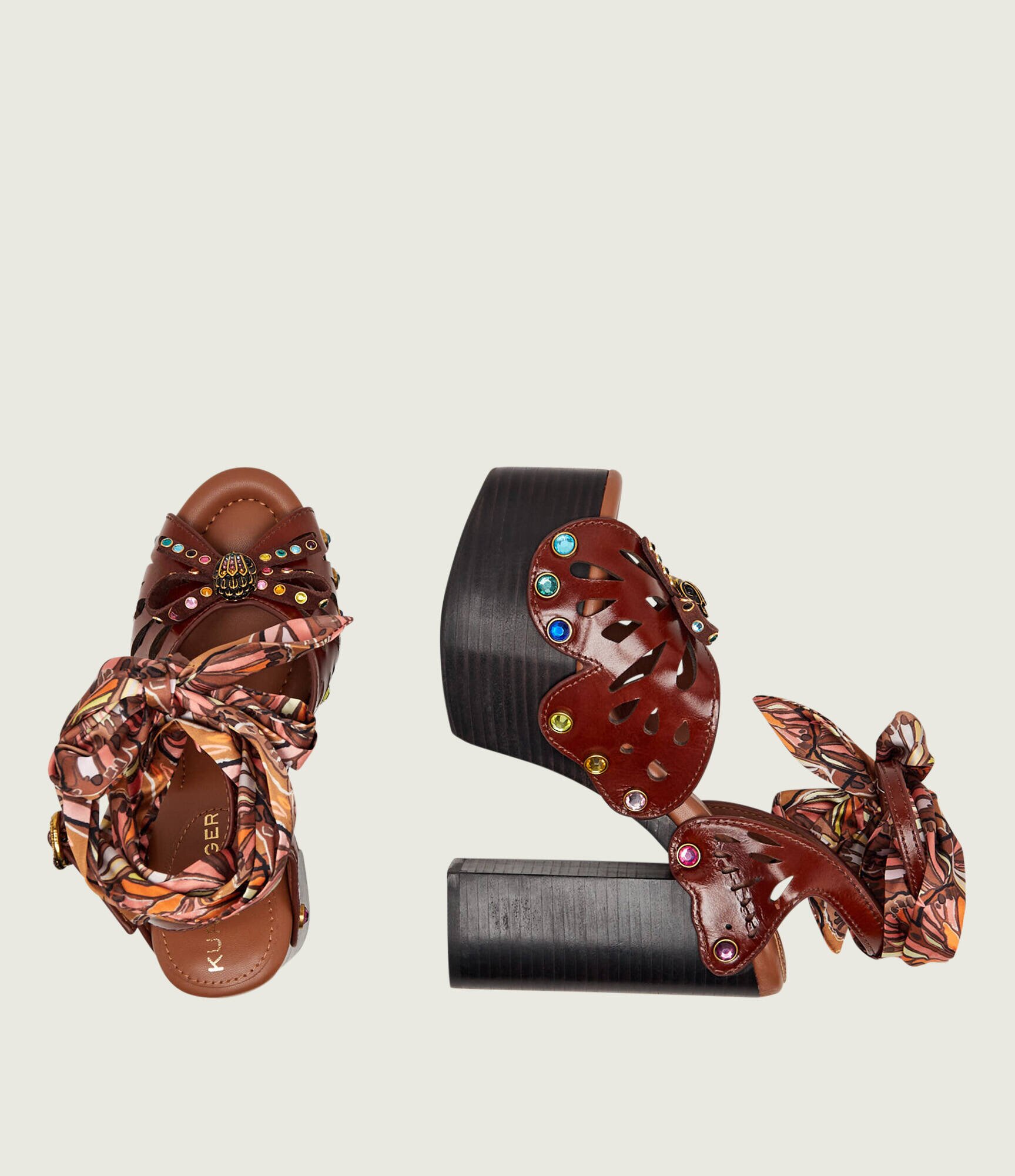Kurt Geiger Sandale cu toc gros BUTTERFLY