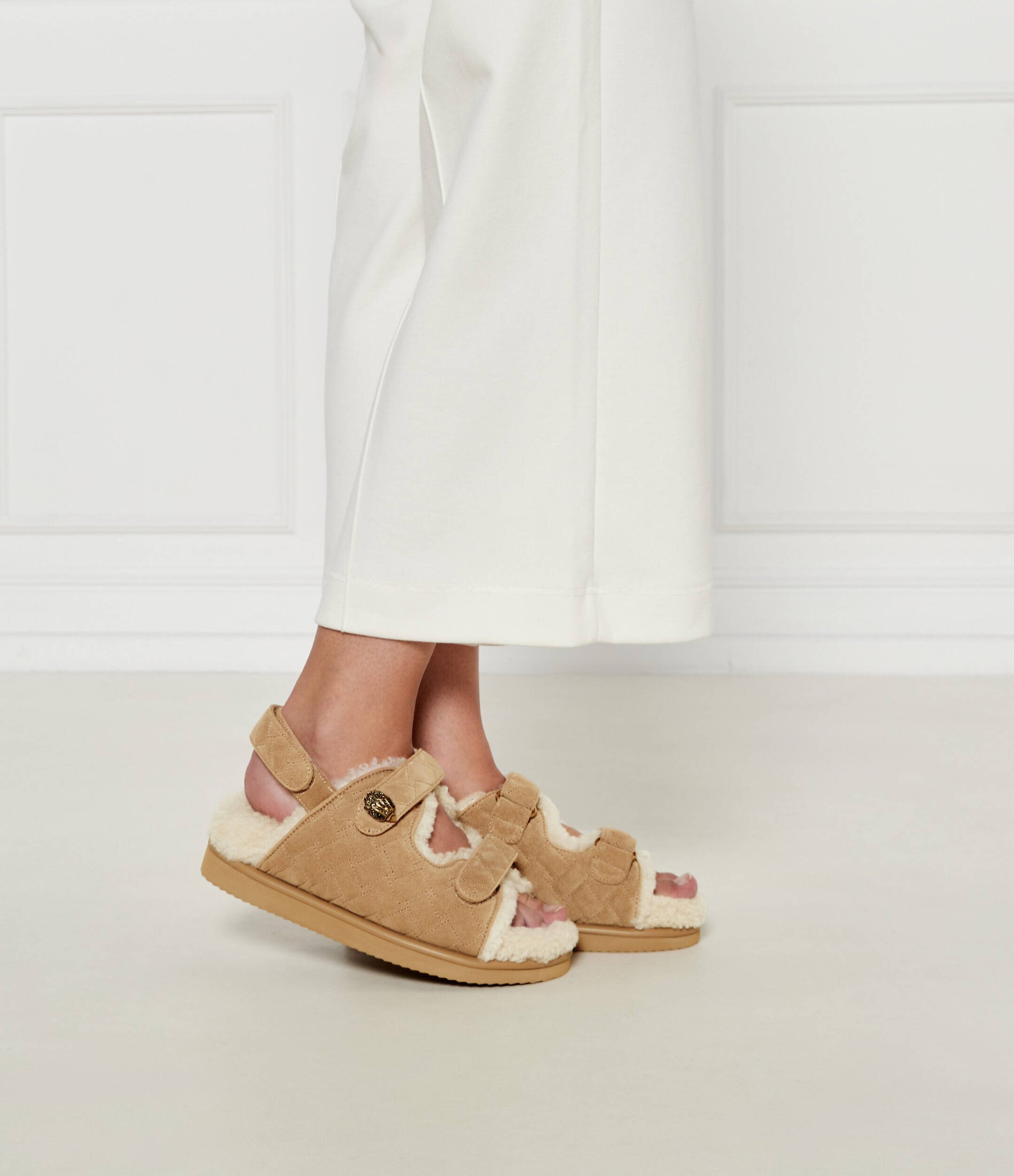Kurt Geiger Sandale Orson Teddy | shearling | piele întoarsă