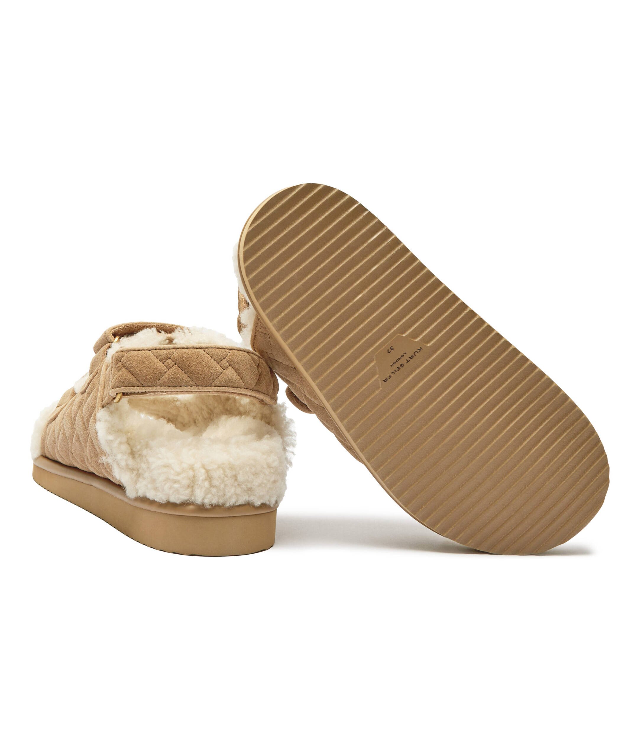 Kurt Geiger Sandale Orson Teddy | shearling | piele întoarsă