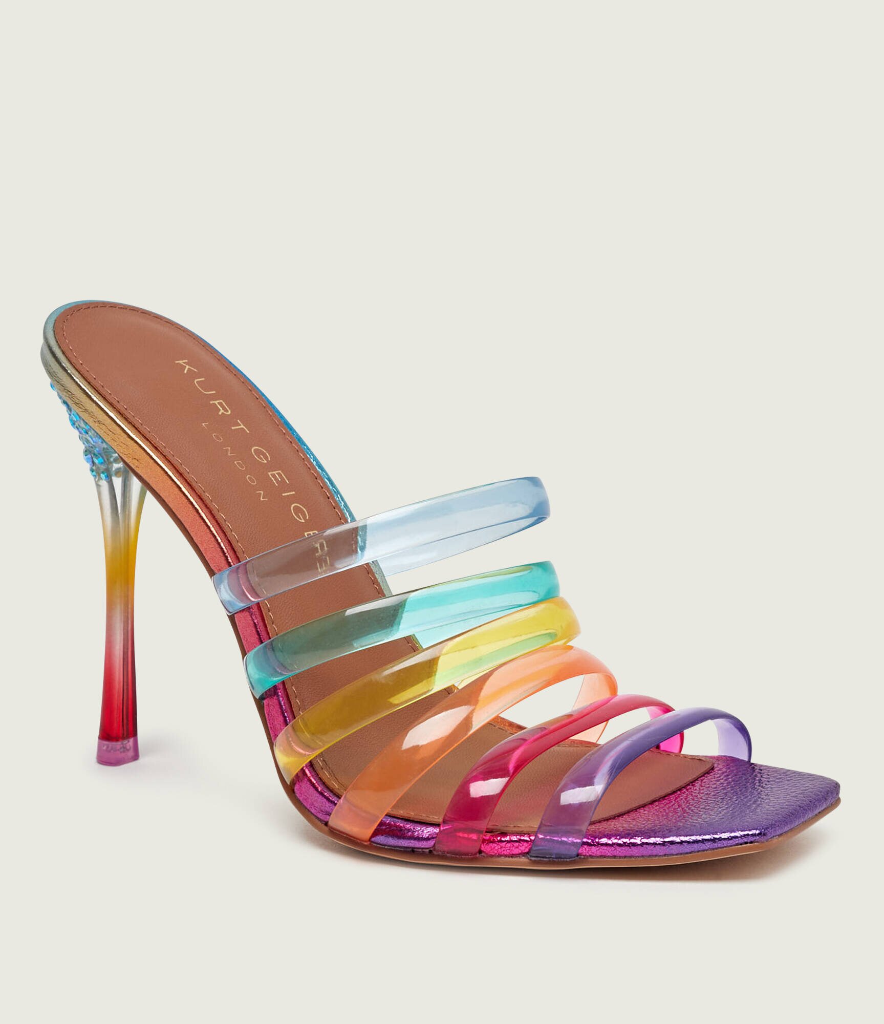 Kurt Geiger Șlapi cu tocuri înalte MADDISON cu adaos de piele