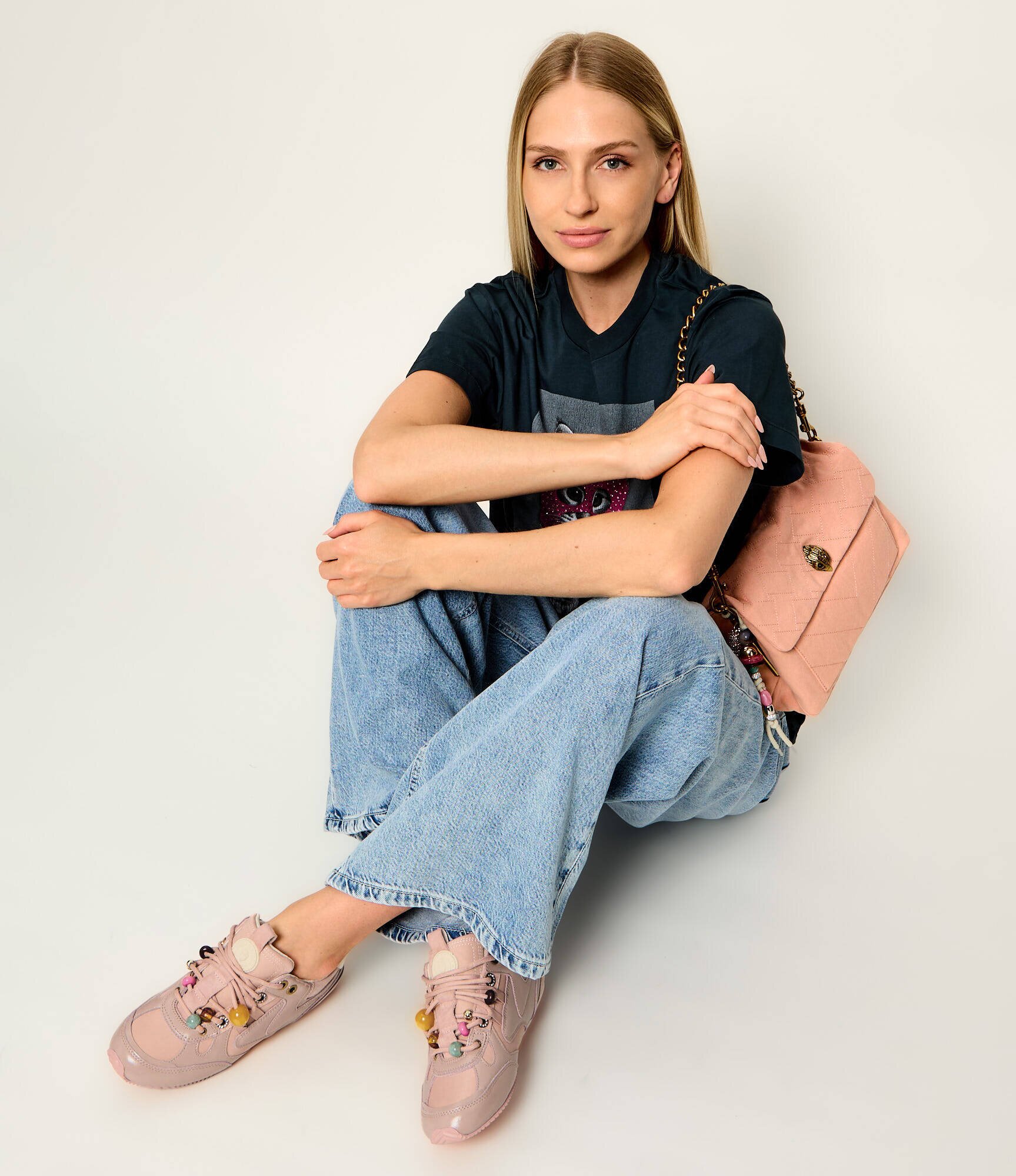Kurt Geiger Teniși din piele Kurt Bead Slim | piele întoarsă