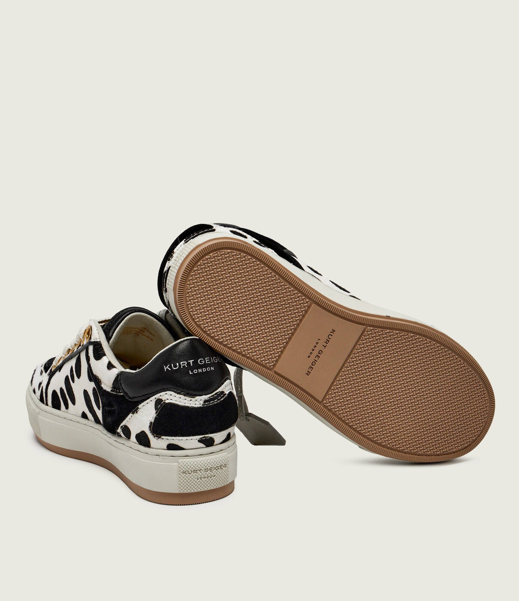 Kurt Geiger Teniși din piele Southbank Tag | piele întoarsă
